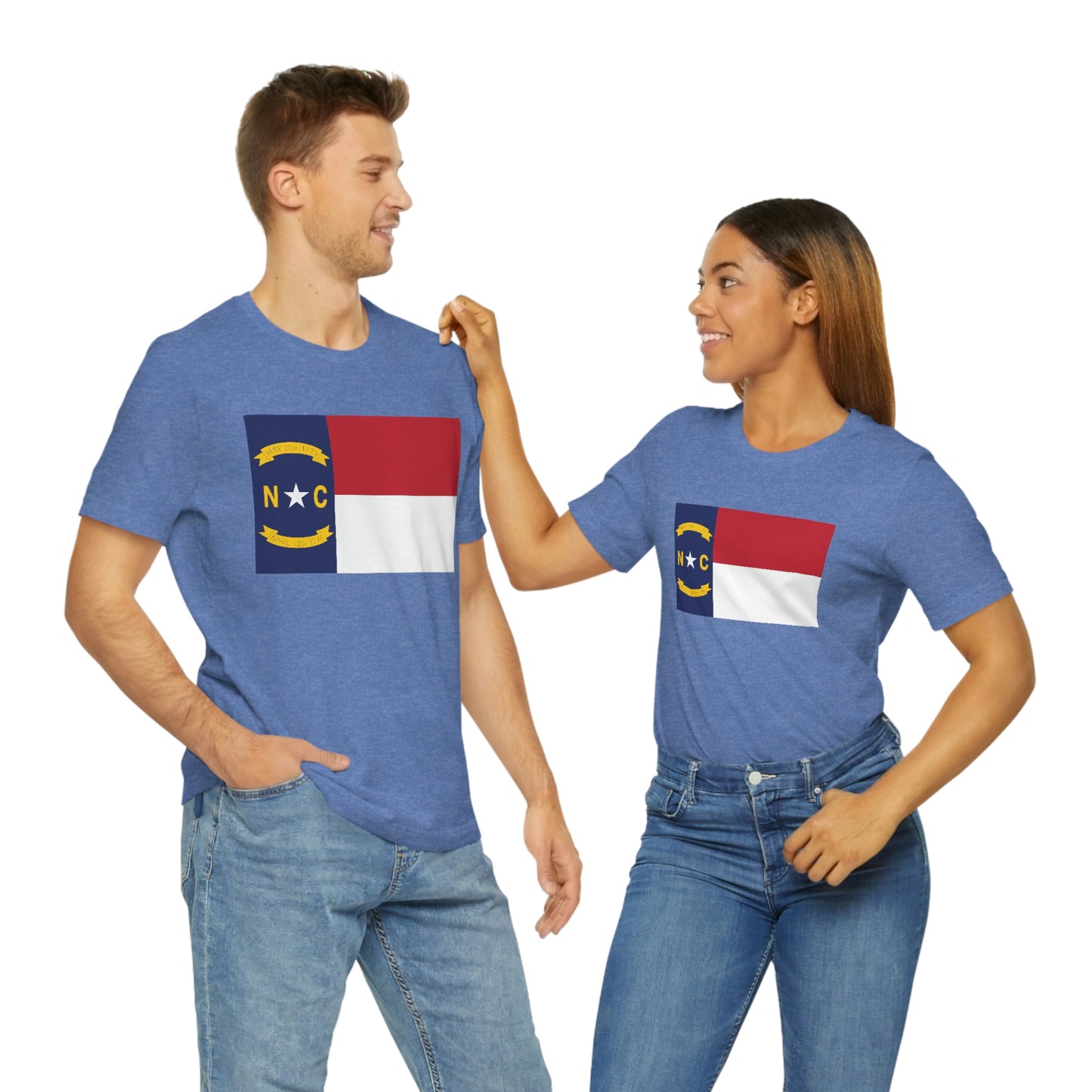 North Carolina Flag Unisex Jersey Short Sleeve Tee Tshirt T-shirt