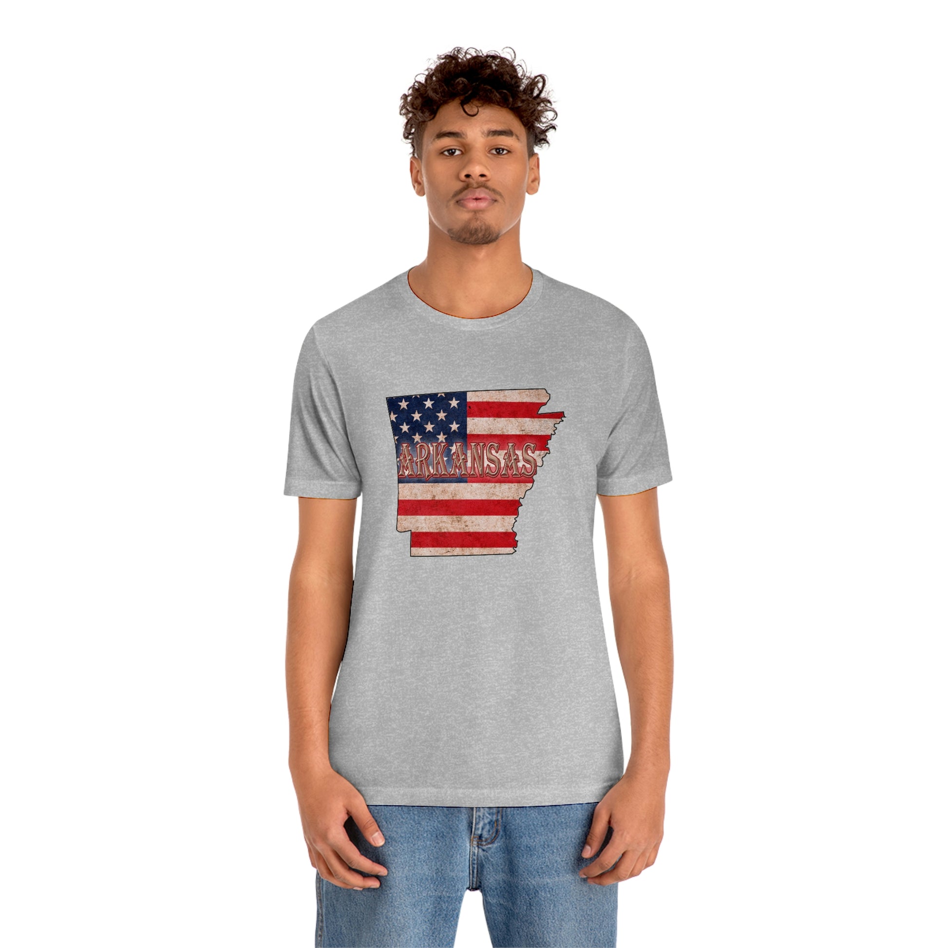 Arkansas AR US Flag Unisex Jersey Short Sleeve Tee Tshirt T-shirt