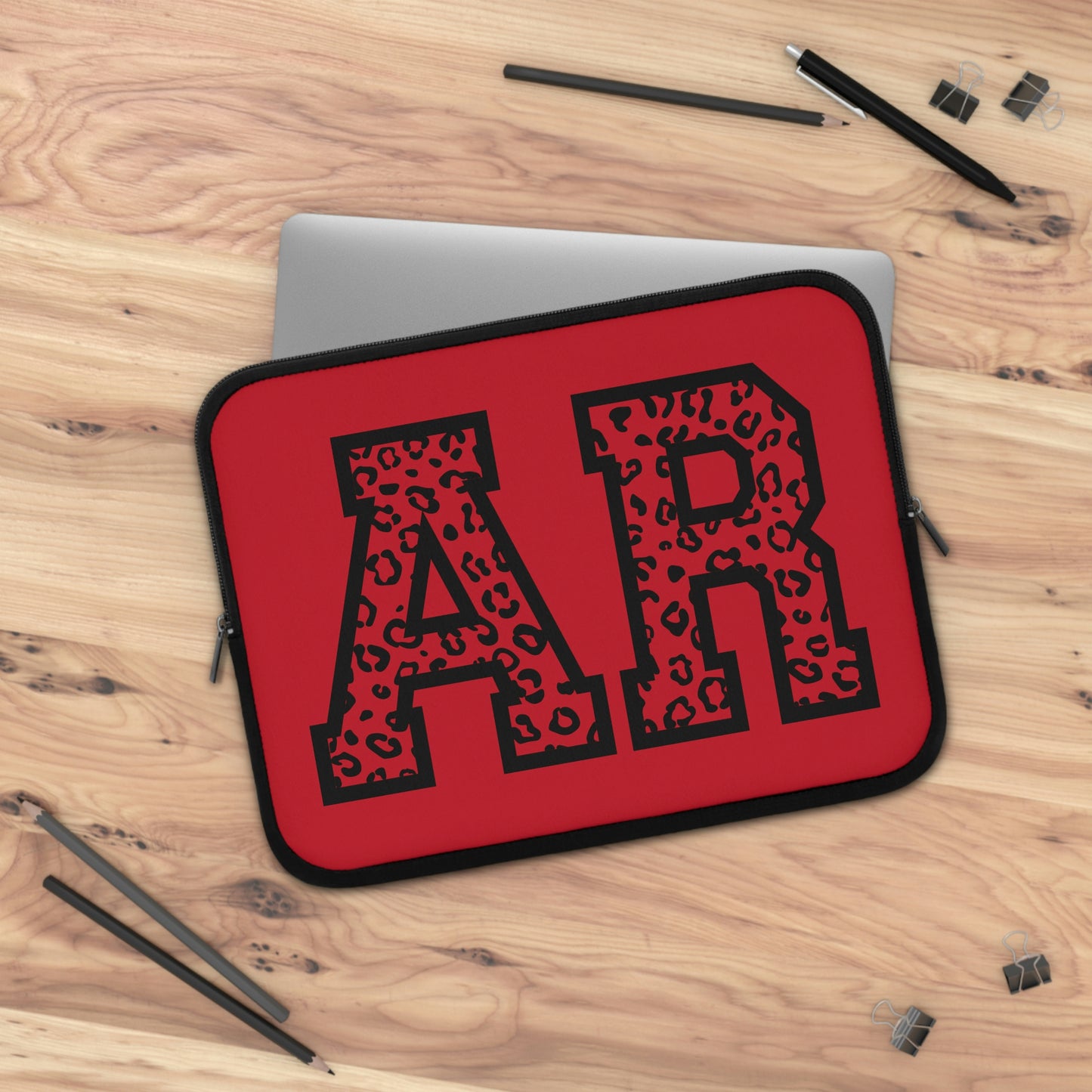 Arkansas AR Leopard Print Laptop Sleeve