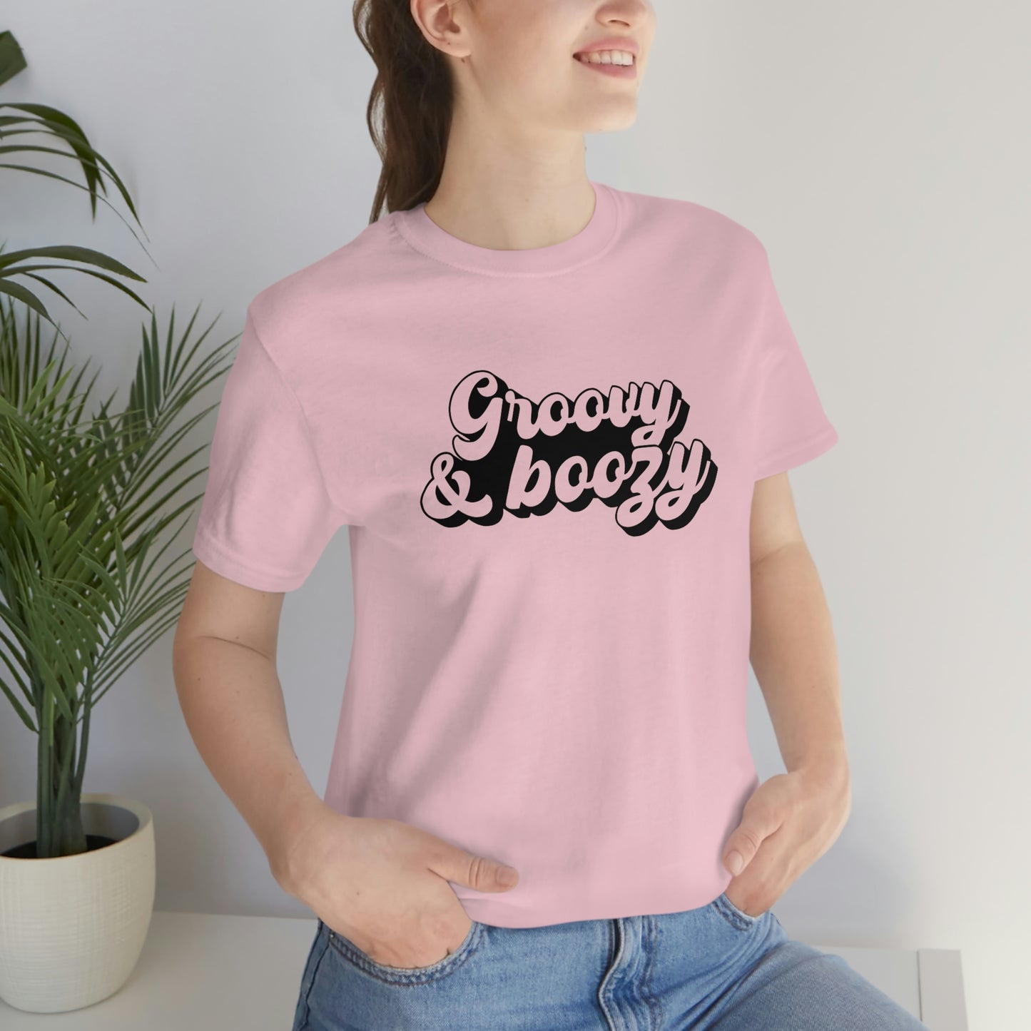 Groovy and Boozy Unisex Jersey Short Sleeve Tee