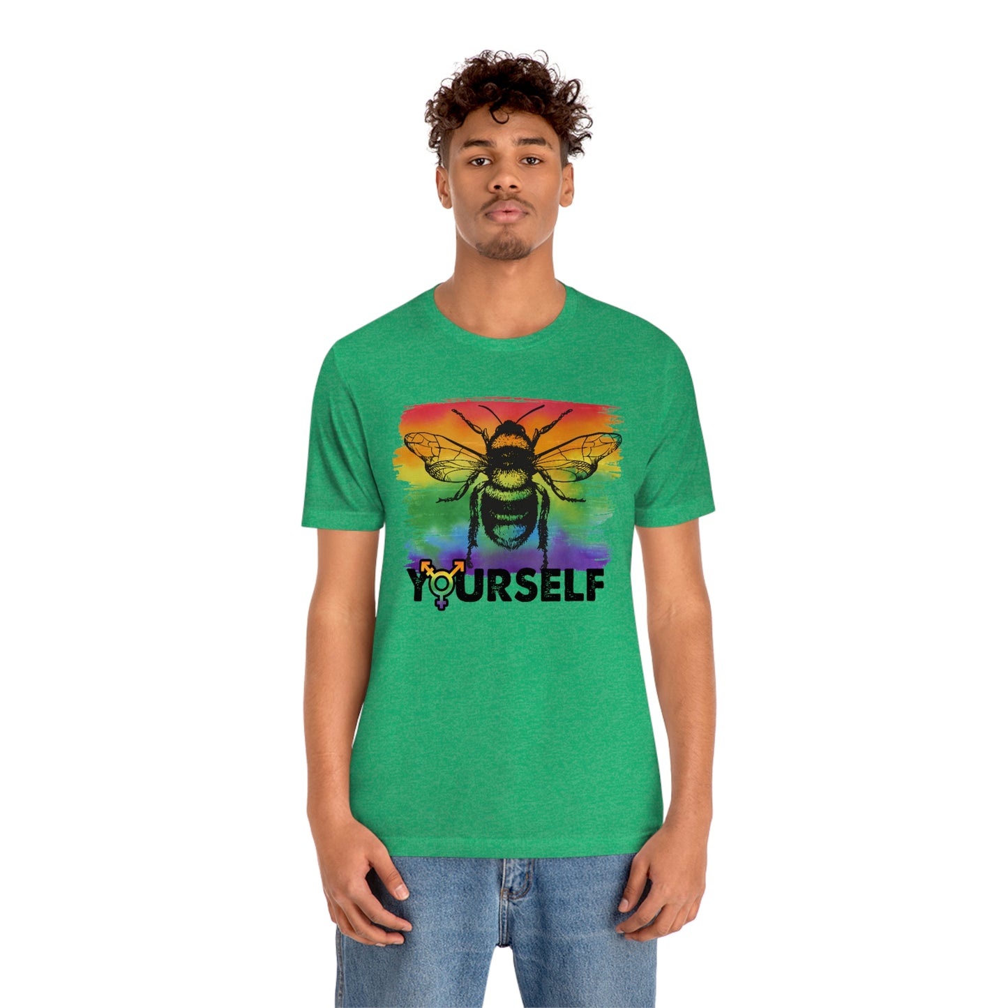 Bee Yourself LGBTQIA Print Unisex Jersey Short Sleeve Tee