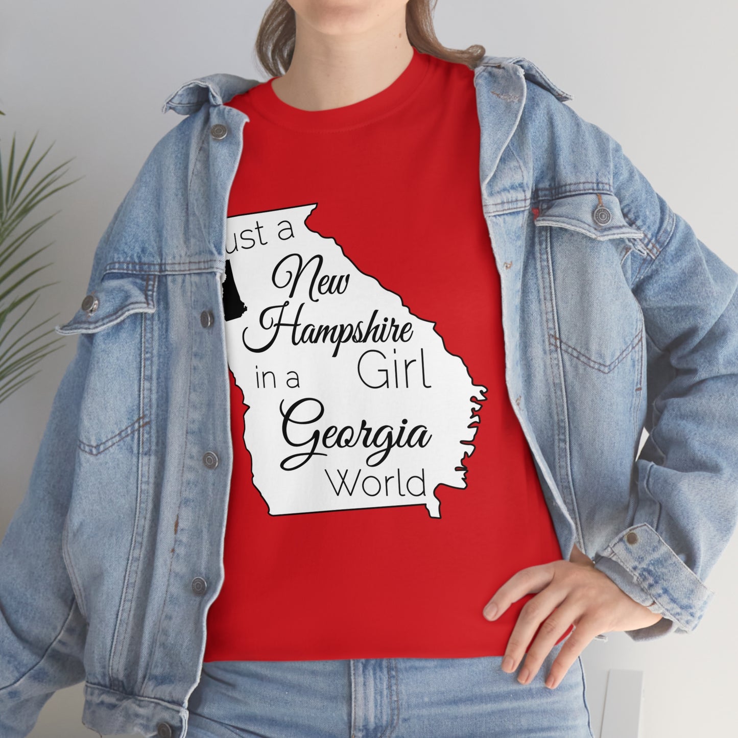 Just a New Hampshire Girl in a Georgia World Unisex Heavy Cotton Tee