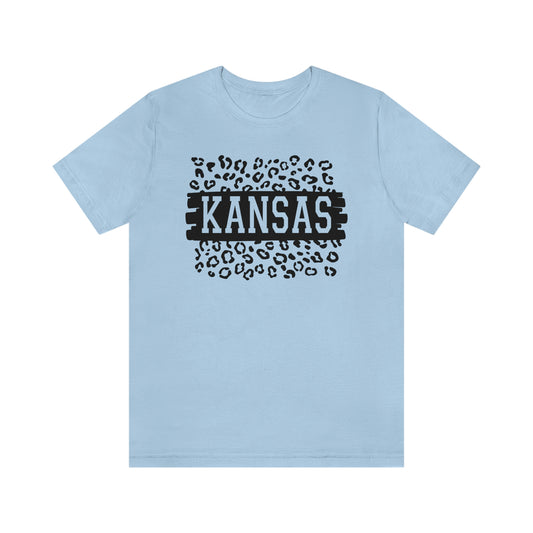 Kansas Leopard Print Short Sleeve T-shirt