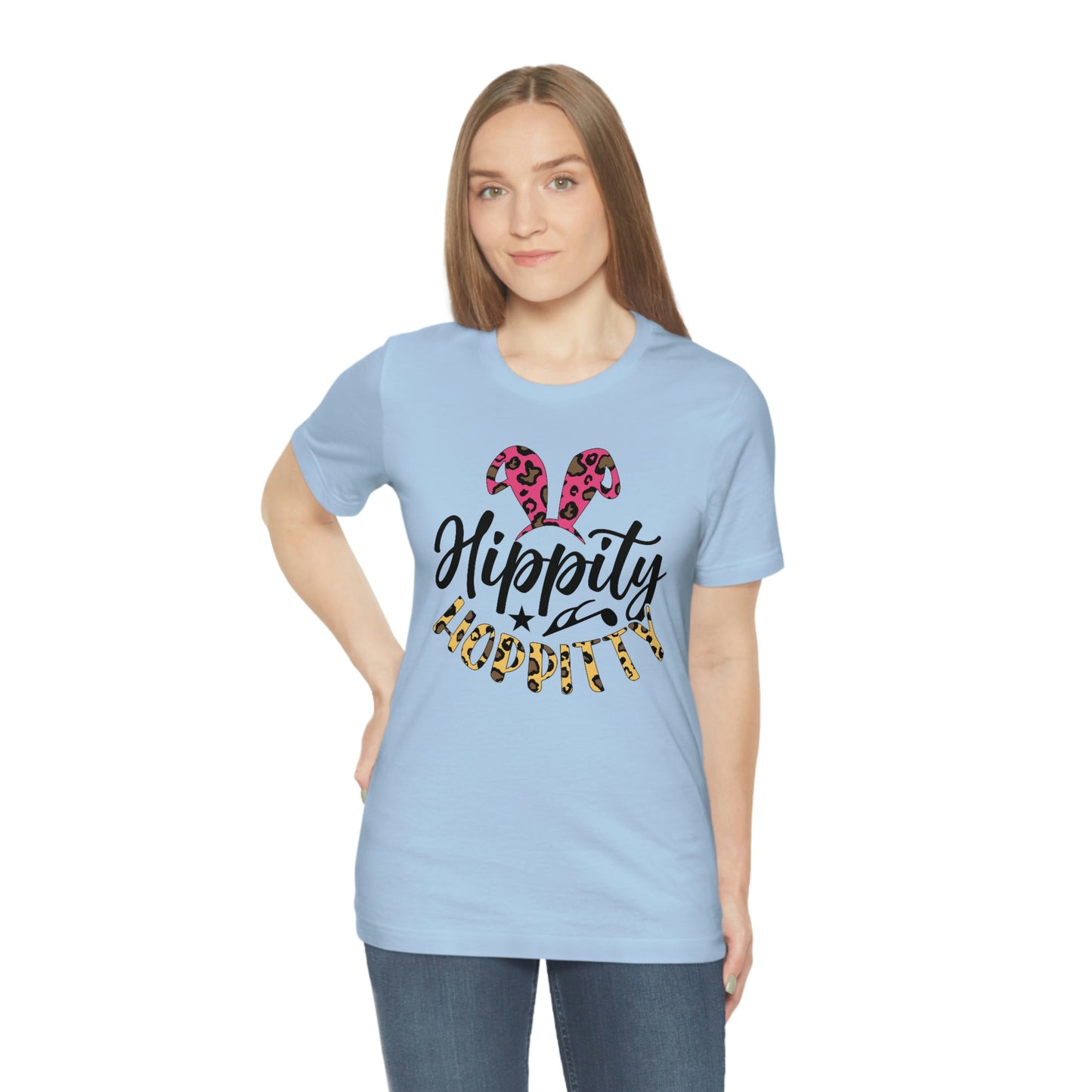 Hippity Hoppitty Leopard Print Unisex Jersey Short Sleeve Tee
