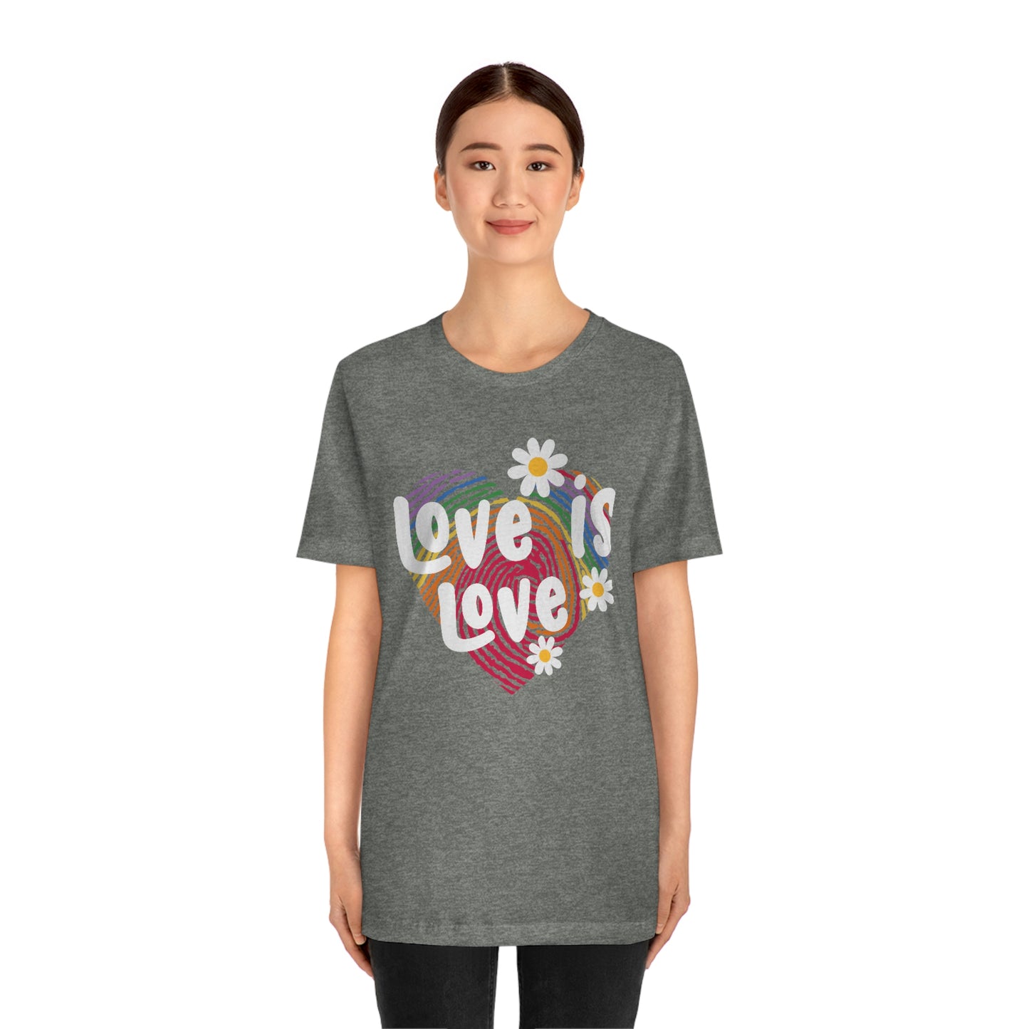 Love is Love Print Unisex Jersey Short Sleeve Tee