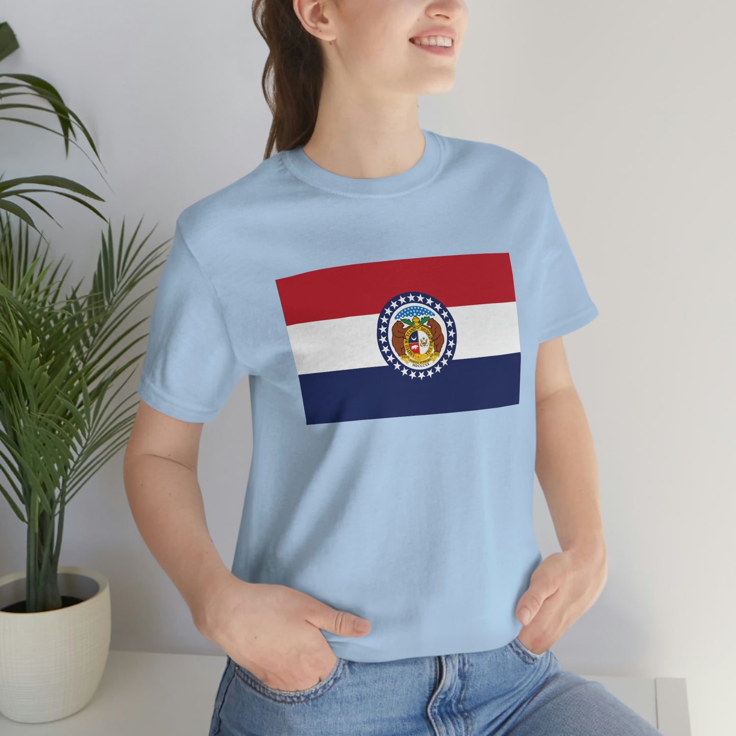 Missouri Flag Unisex Jersey Short Sleeve Tee Tshirt T-shirt