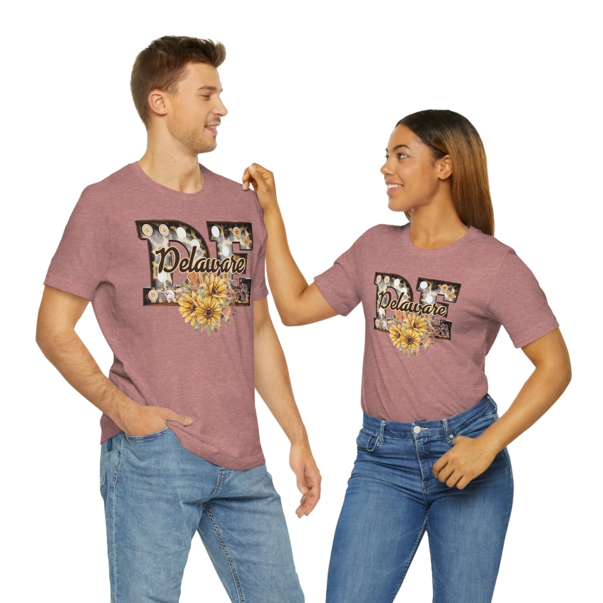 Delaware with Sunflowers Short Sleeve  T-shirt