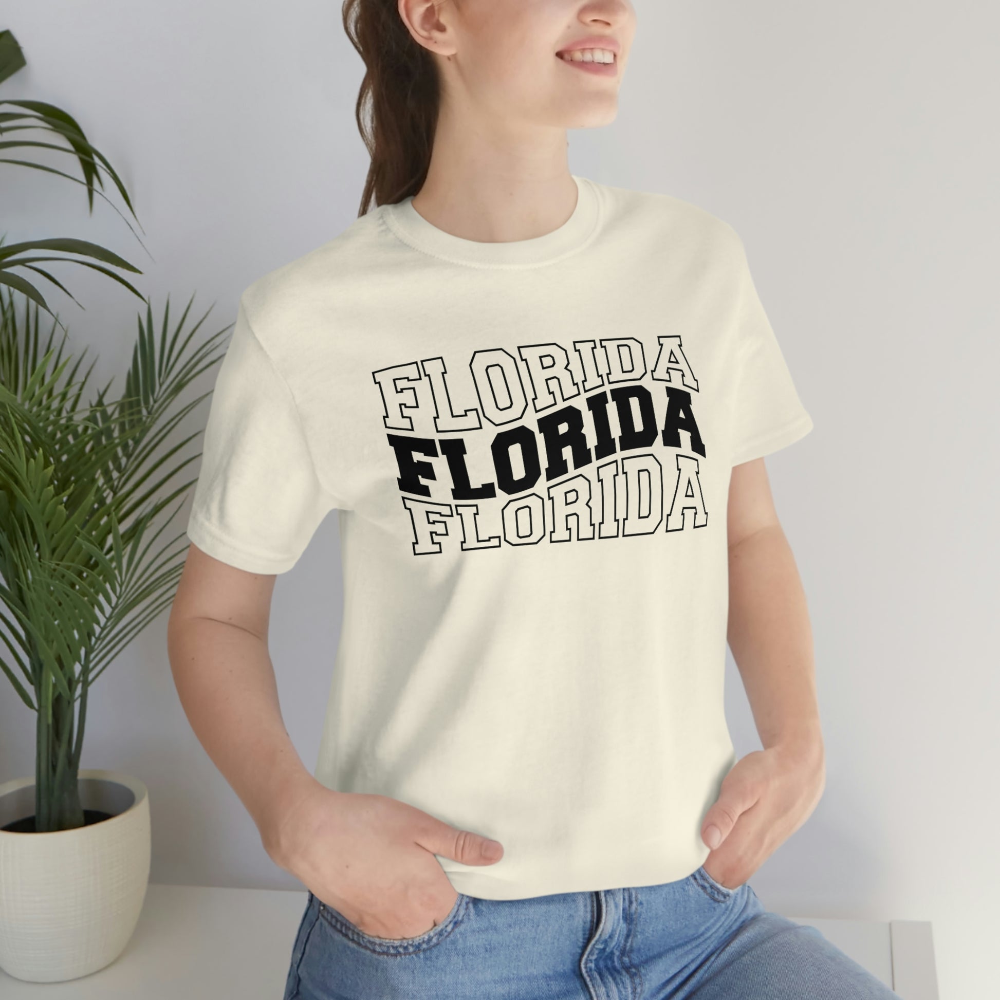 Florida Varsity Letters Wavy Short Sleeve T-shirt