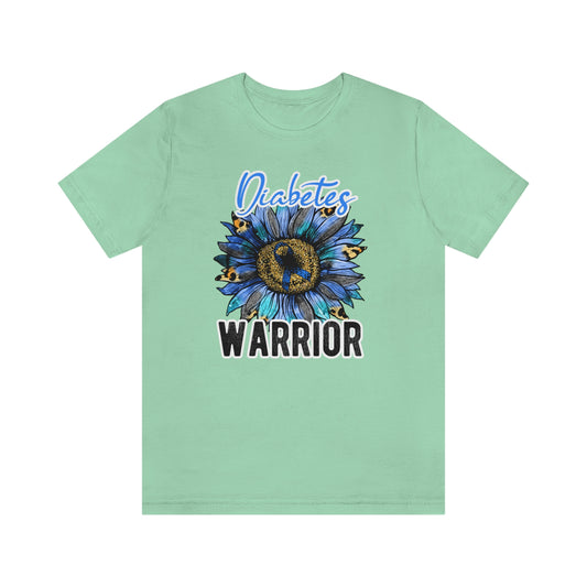 Diabetes Warrior Diabetes Awareness Print Unisex Jersey Short Sleeve Tee