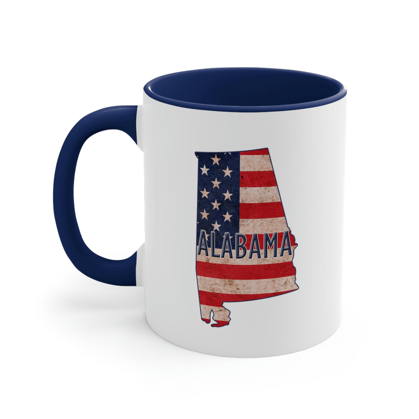 Alabama US Flag Accent Coffee Mug 11oz