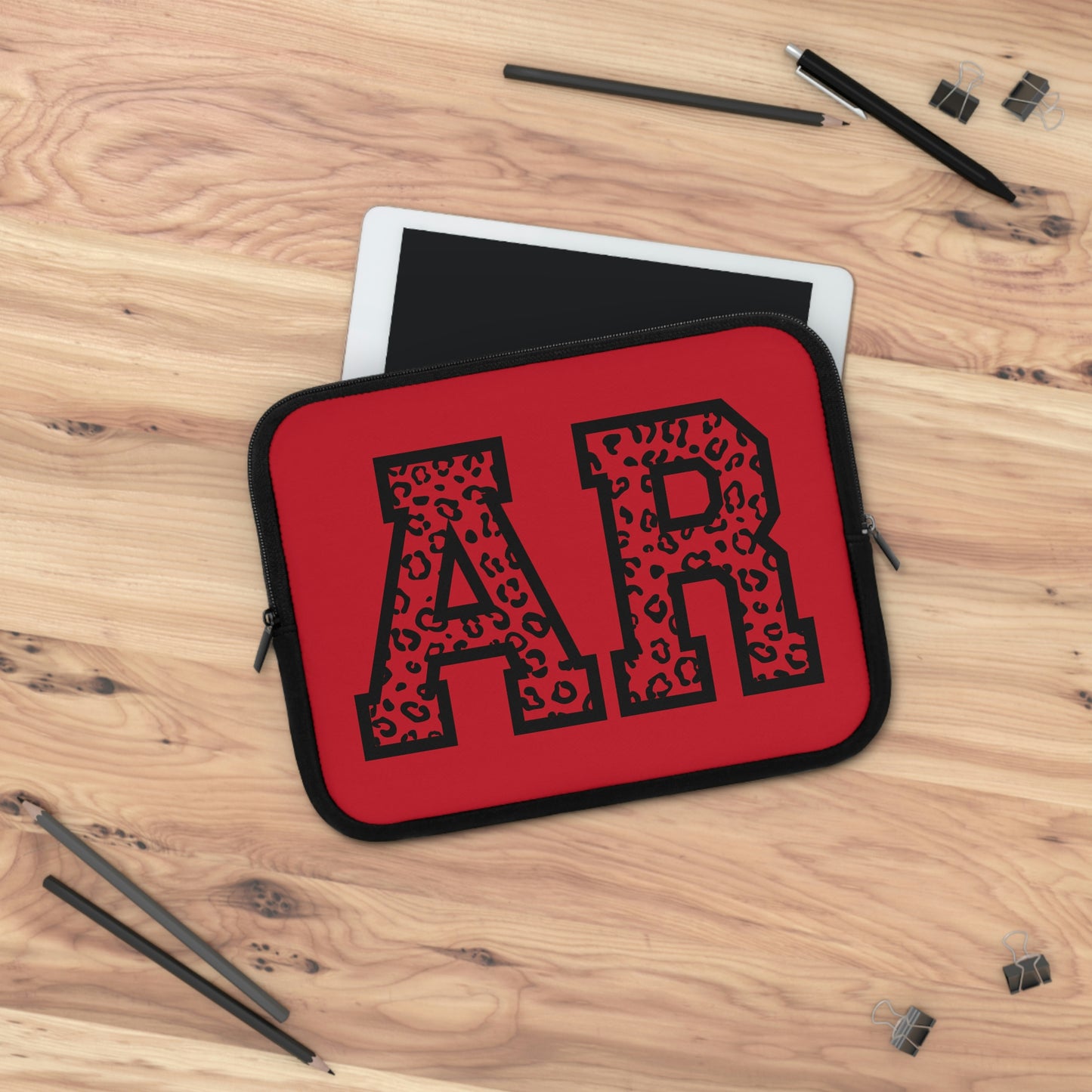 Arkansas AR Leopard Print Laptop Sleeve