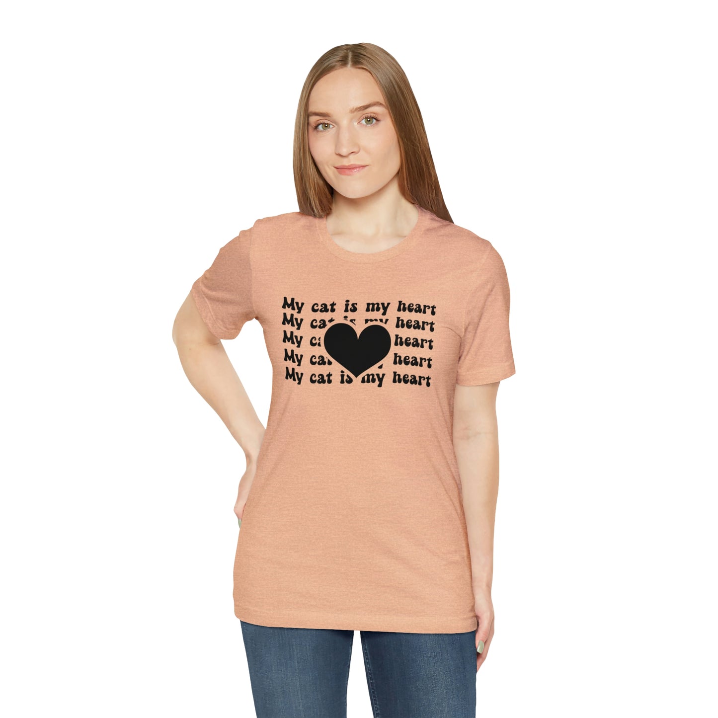 My Cat is My Heart Short Sleeve T-shirt