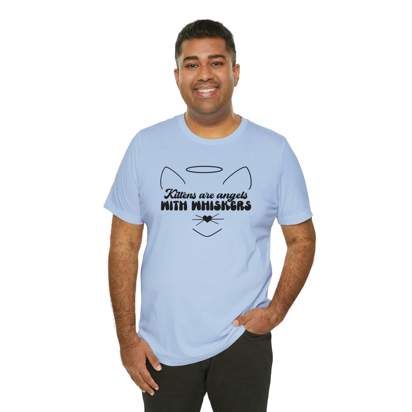 Kittens Are Angels With Whiskers Cat Short Sleeve T-shirt