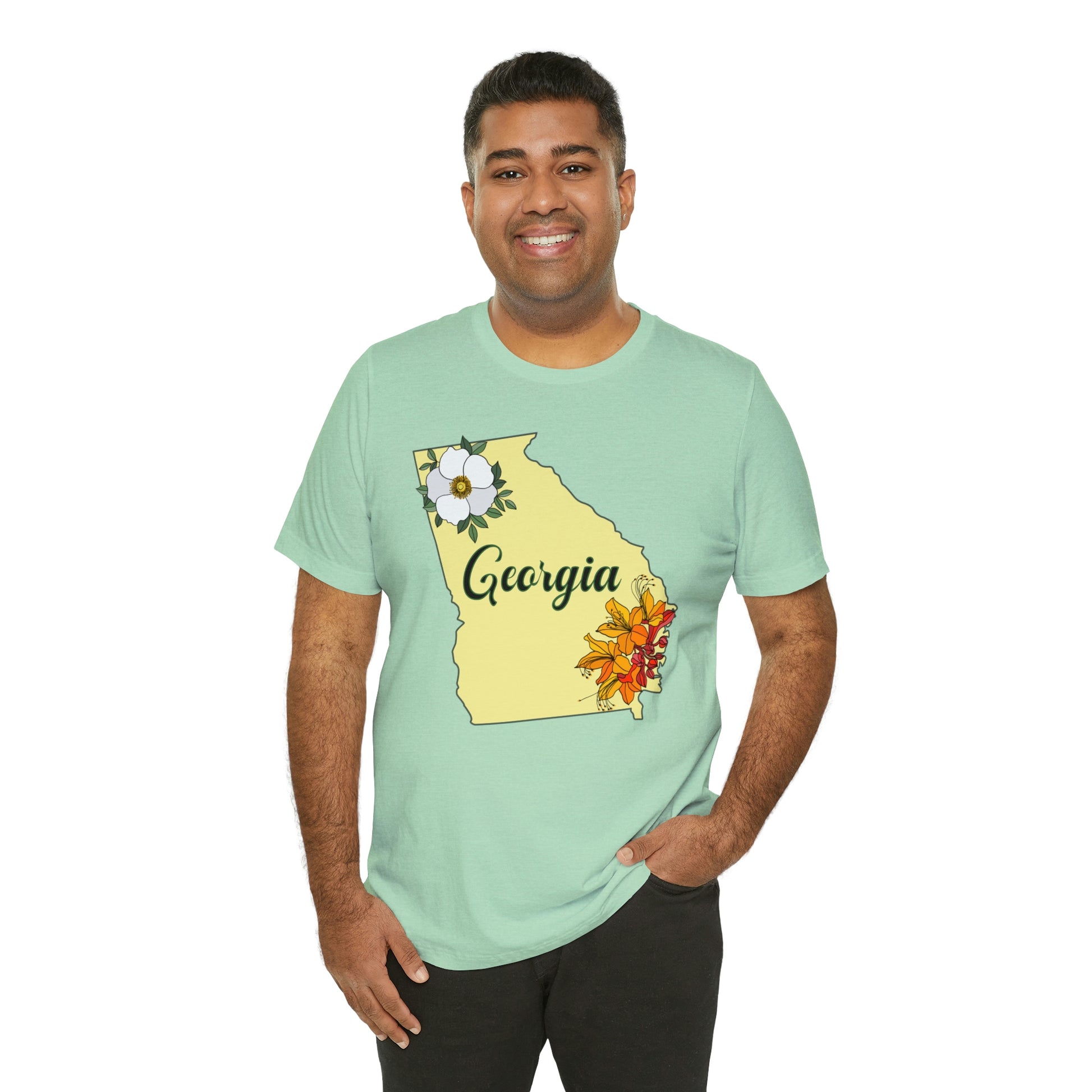Georgia State Flower Short Sleeve T-shirt
