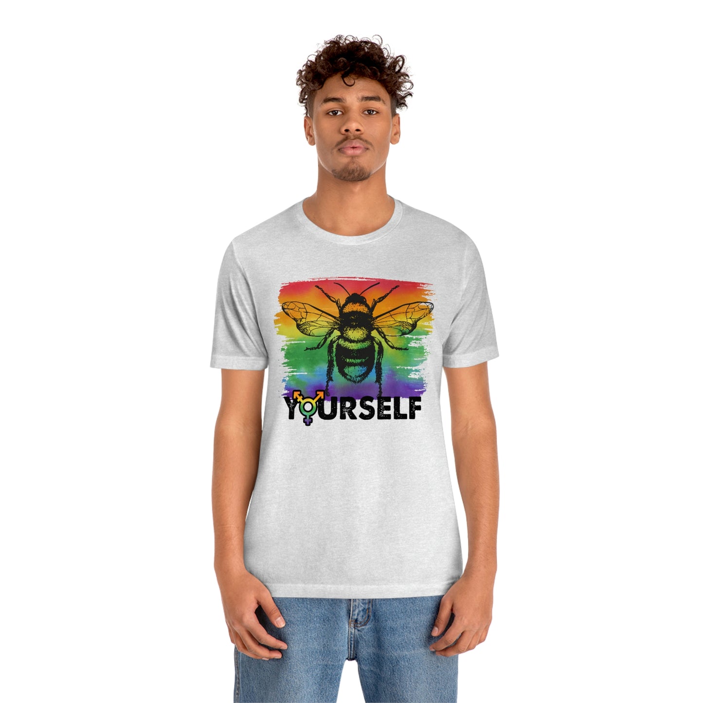 Bee Yourself LGBTQIA Print Unisex Jersey Short Sleeve Tee