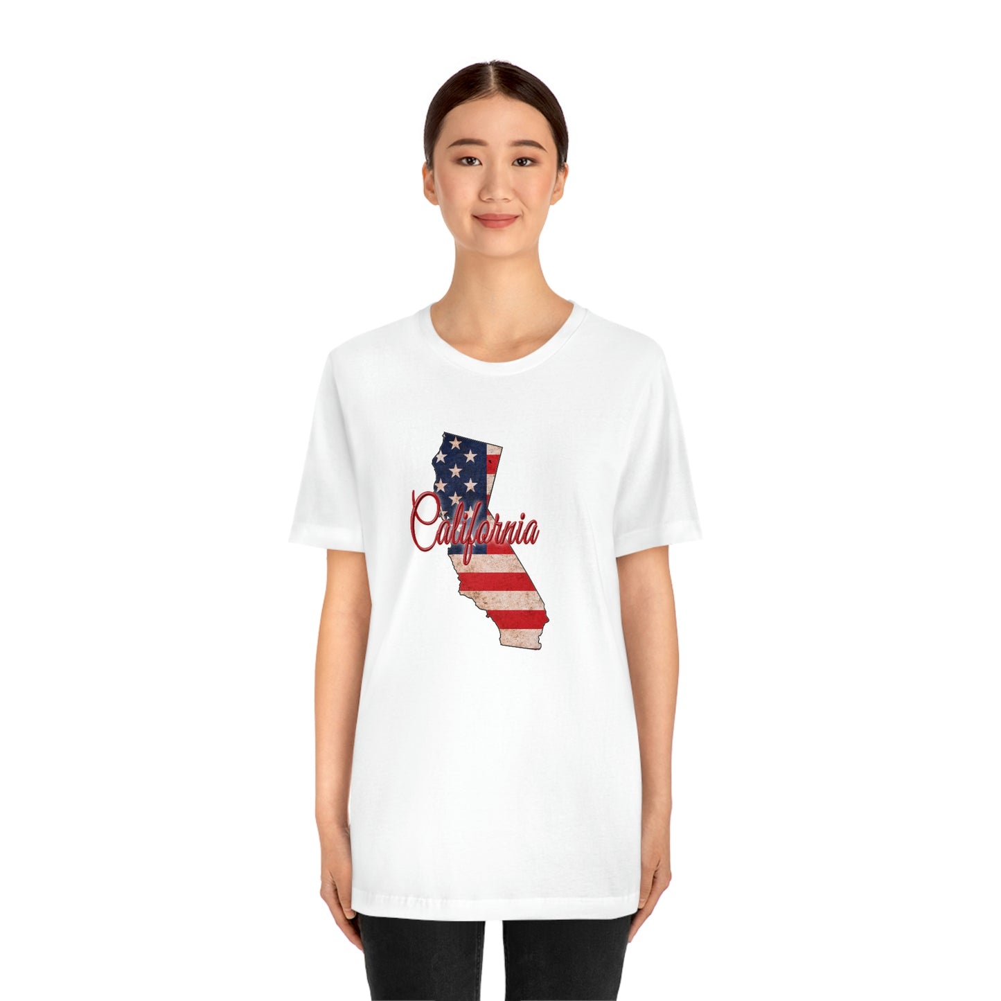 California US Flag Unisex Jersey Short Sleeve Tee Tshirt T-shirt