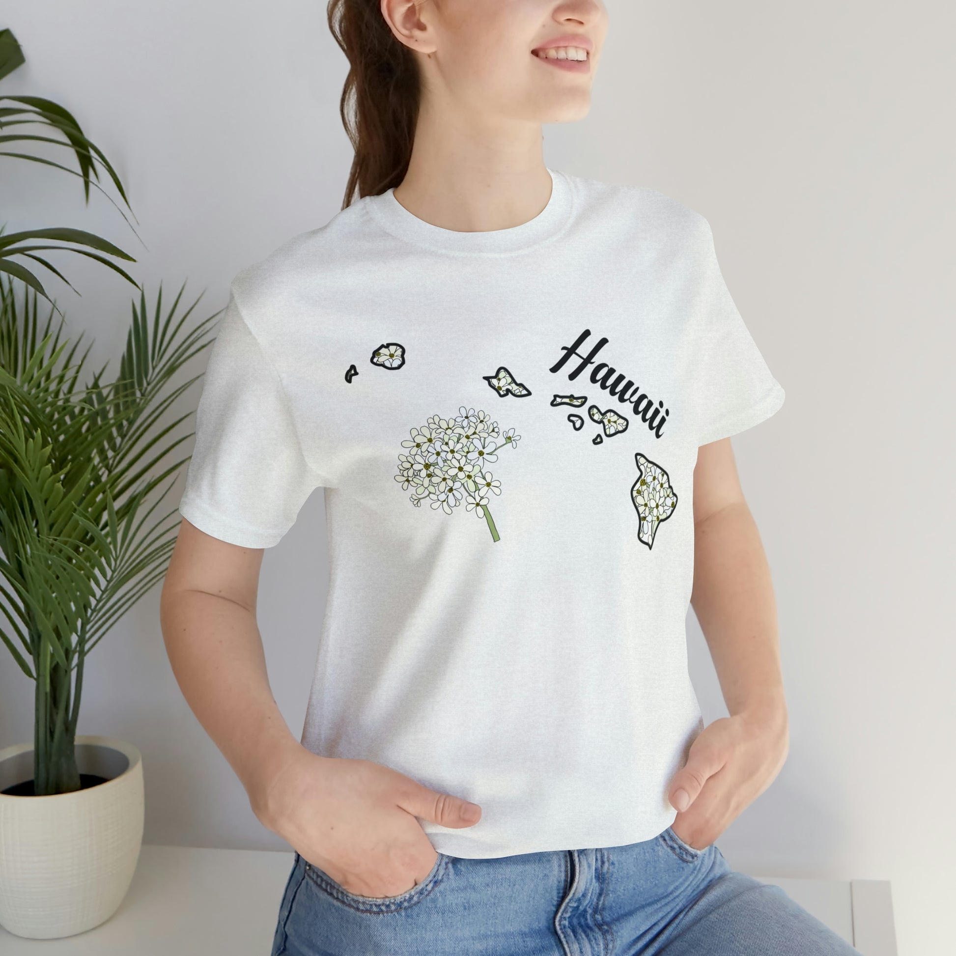 Hawaii State Flower Short Sleeve T-shirt