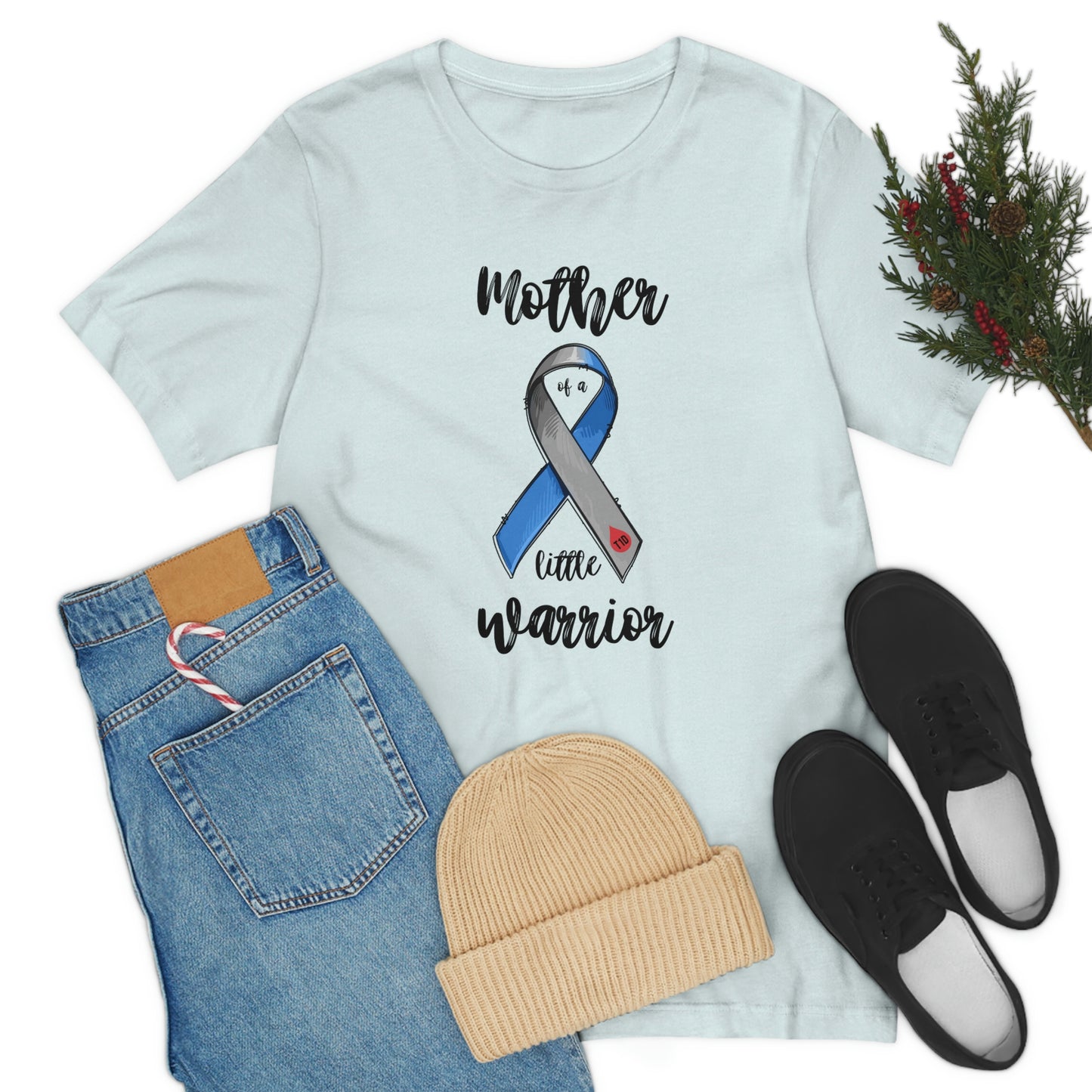 Mother of a Little Warrior Print Unisex Jersey Short Sleeve Tee