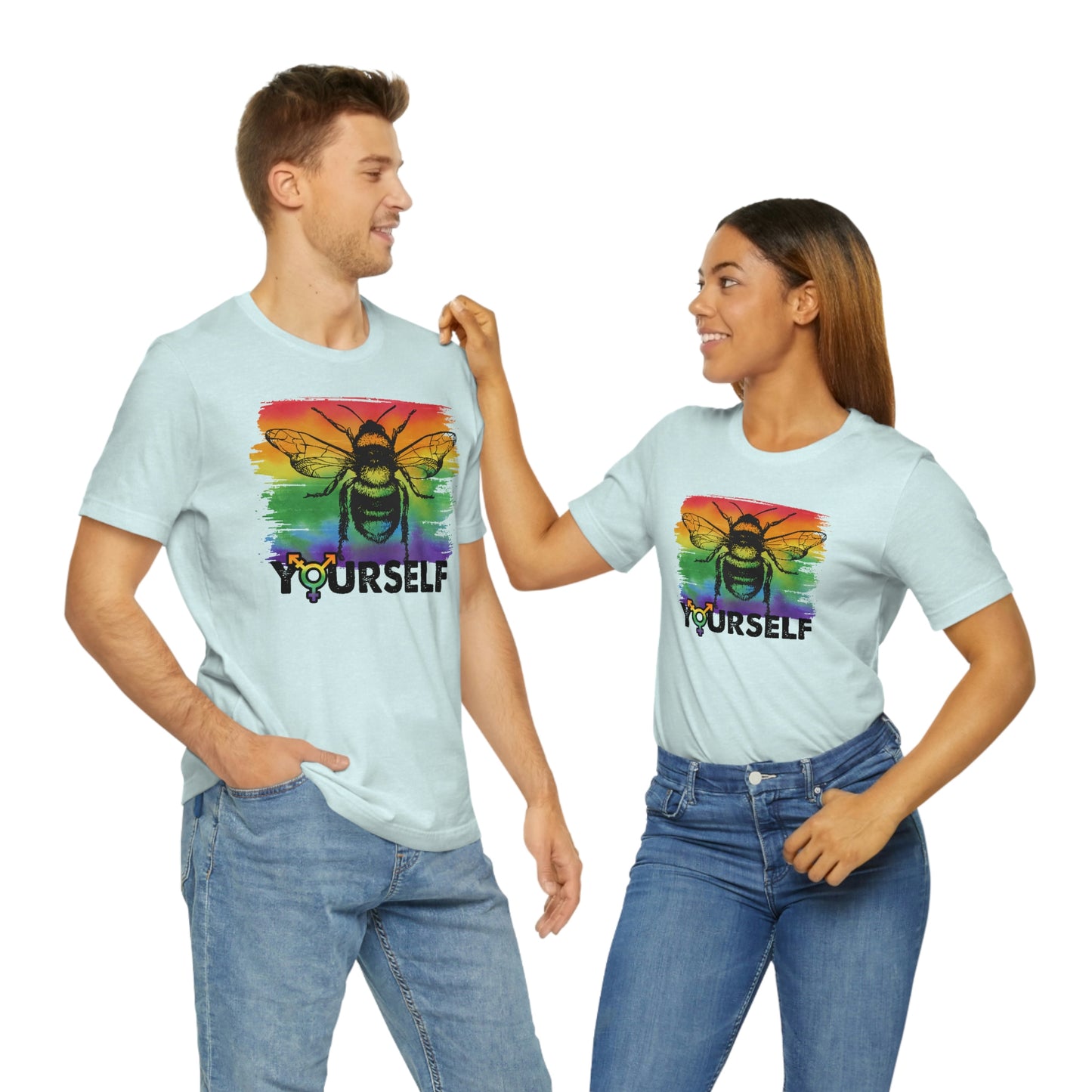 Bee Yourself LGBTQIA Print Unisex Jersey Short Sleeve Tee