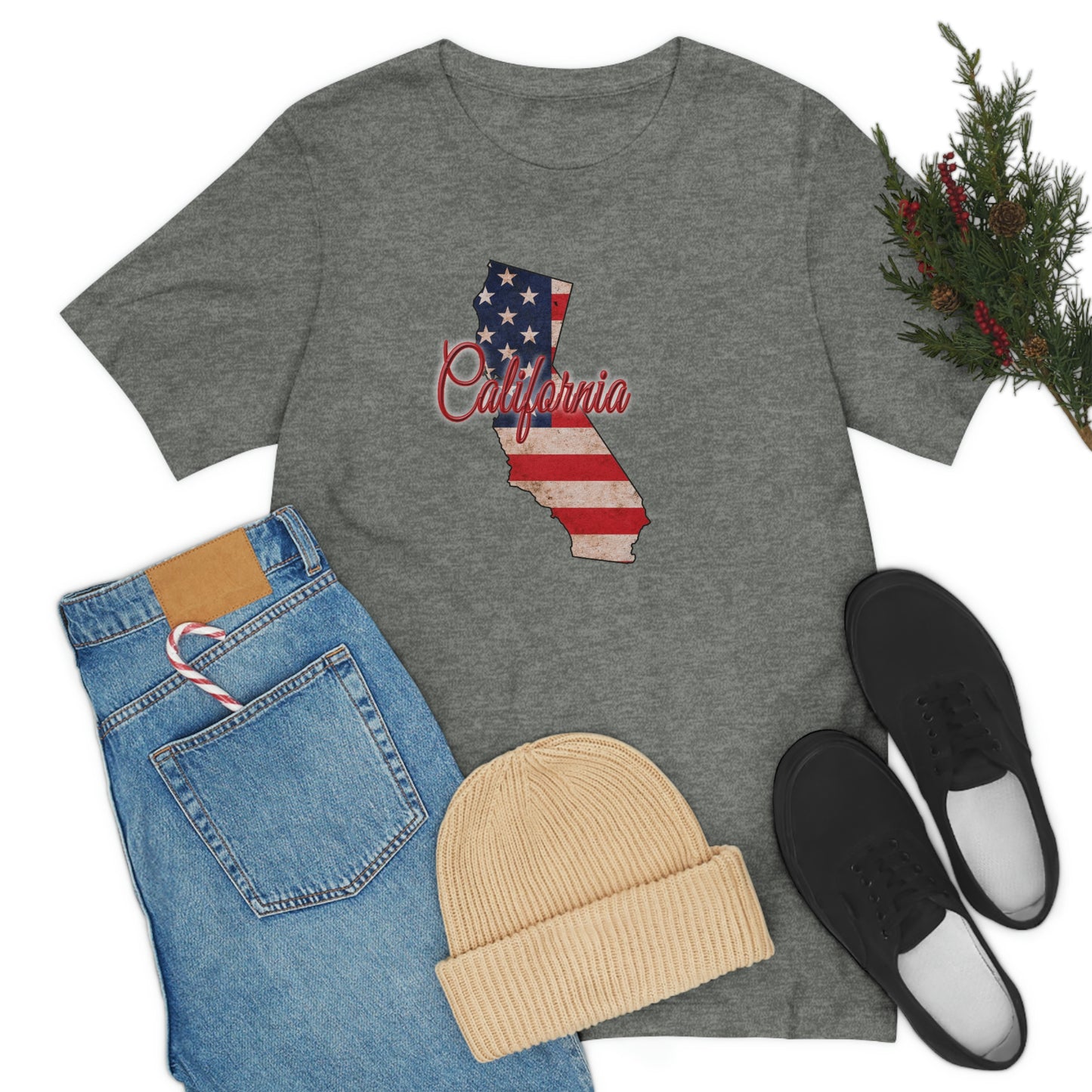 California US Flag Unisex Jersey Short Sleeve Tee Tshirt T-shirt