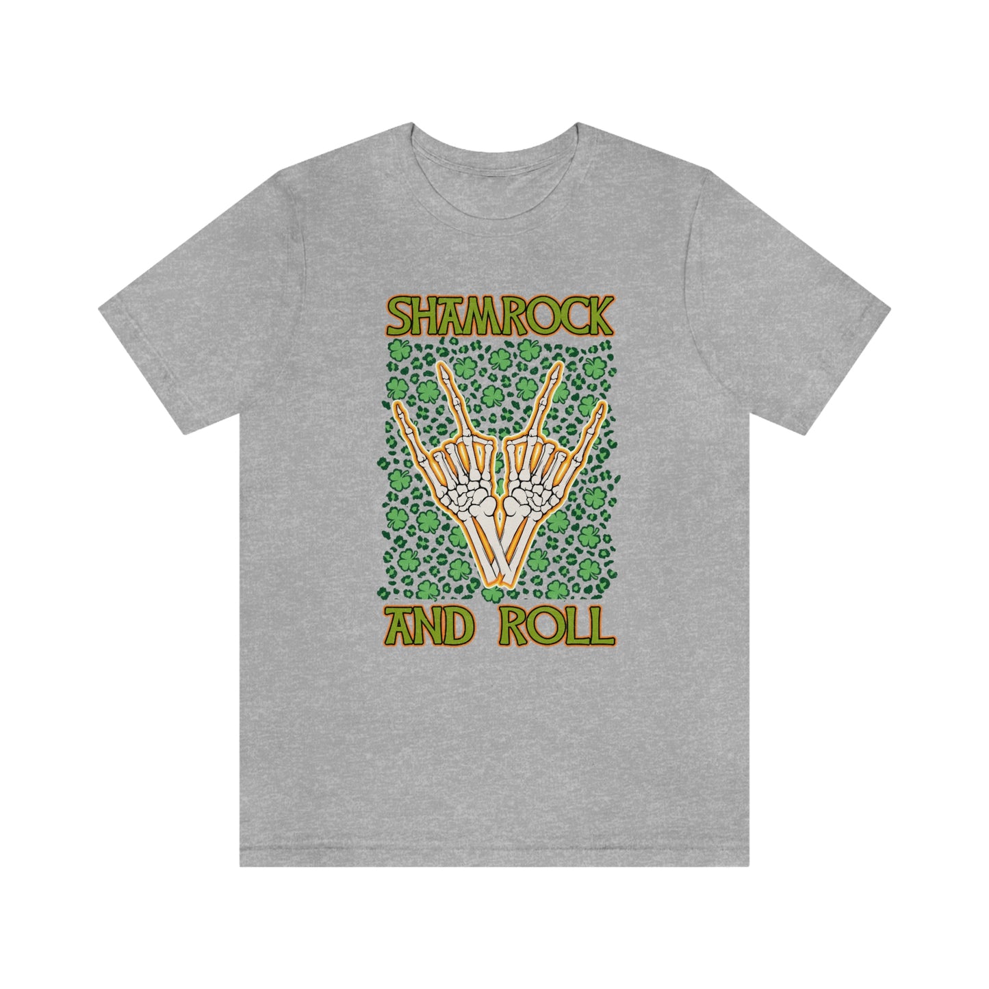 Shamrock and Roll St. Patrick's Day Unisex Jersey Short Sleeve Tee