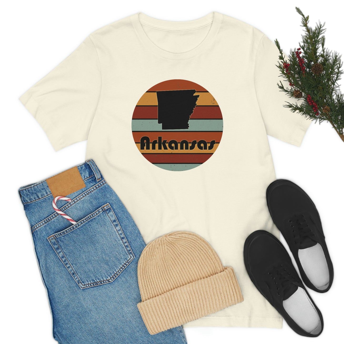 Arkansas Retro Sunset Unisex Jersey Short Sleeve Tee Tshirt T-shirt