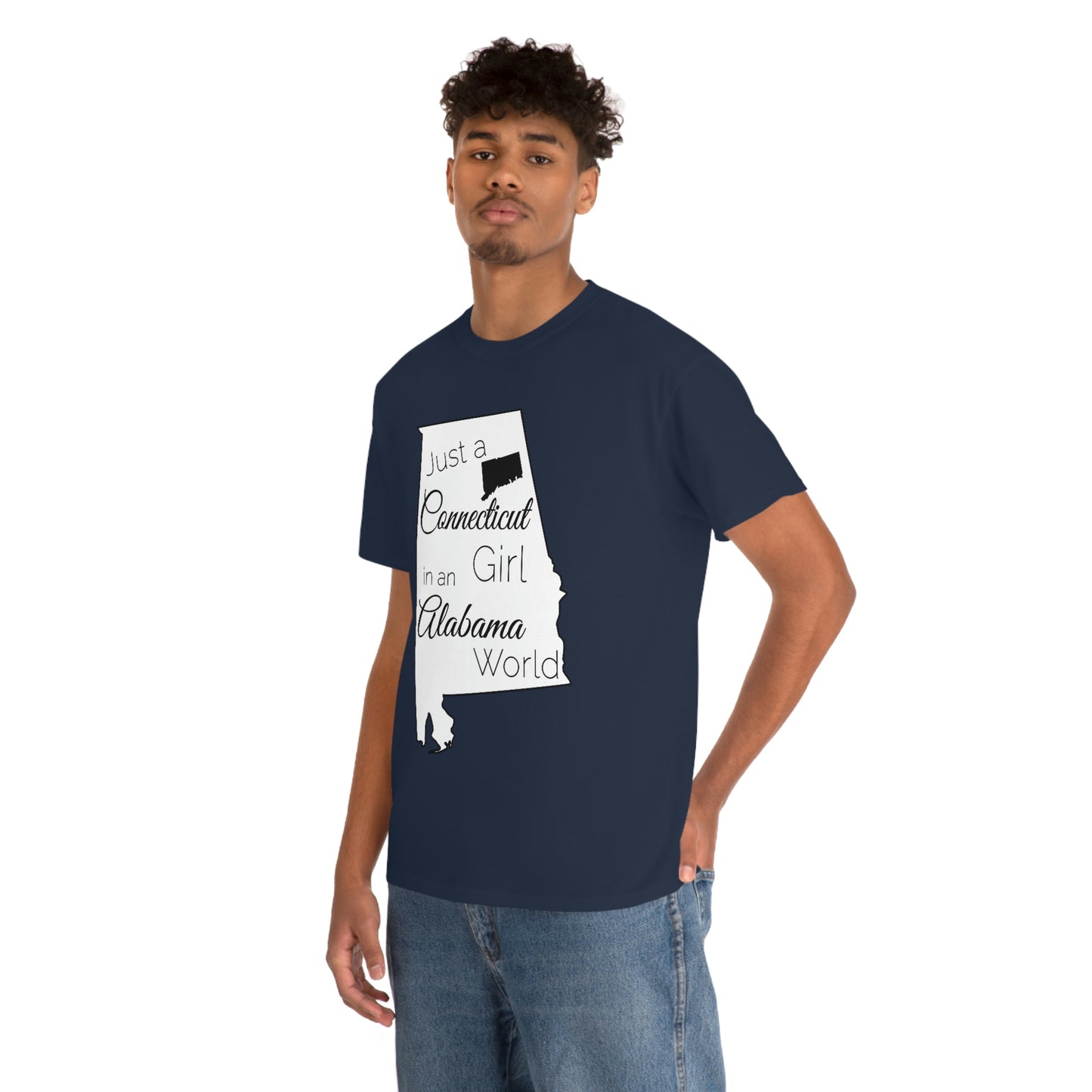 Just a Connecticut Girl in an Alabama World Unisex Heavy Cotton Tee