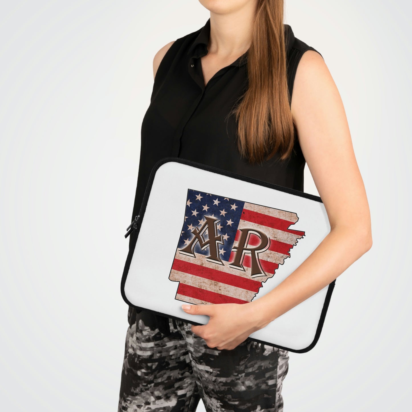 Arkansas US Flag AR Laptop Sleeve