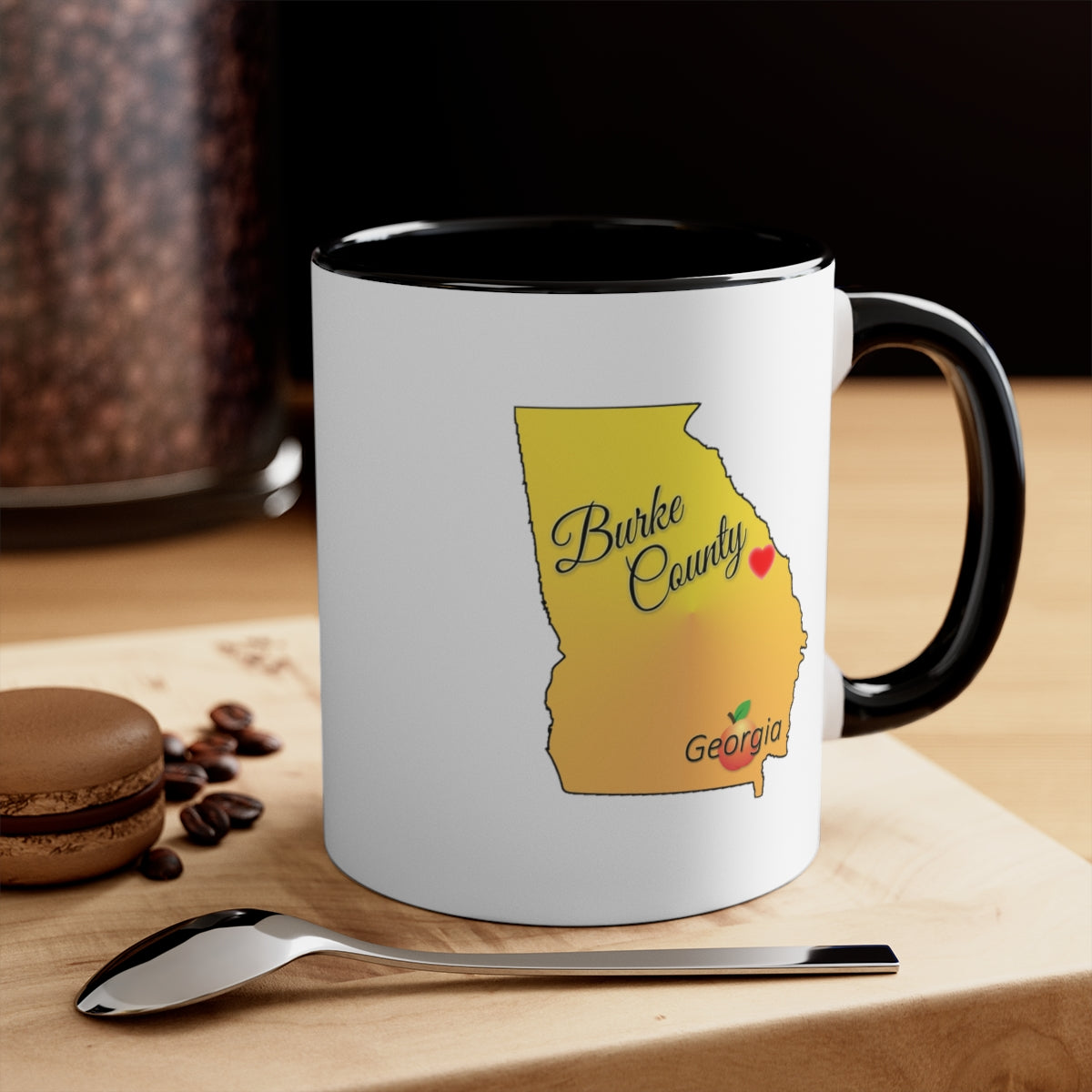 Burke County Georgia Accent Coffee Mug, 11oz