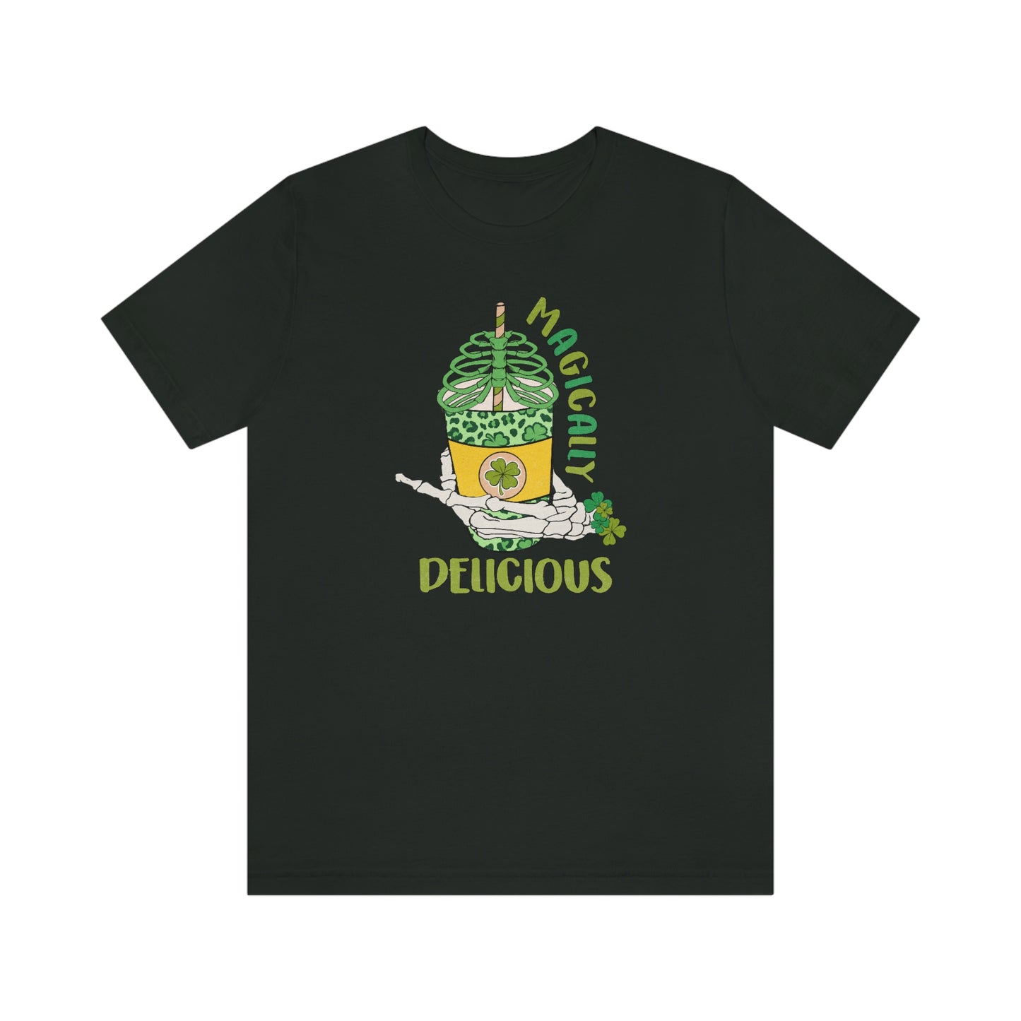 Magically Delicious Coffee Cup St. Patrick's Day Unisex Jersey Short Sleeve Tee