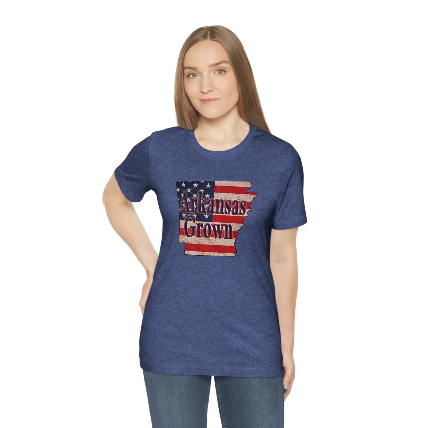 Arkansas Grown US Flag Unisex Jersey Short Sleeve Tee Tshirt T-shirt