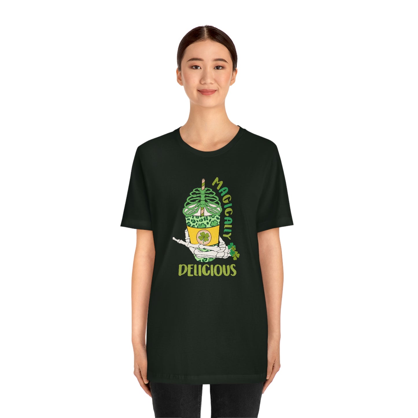 Magically Delicious Coffee Cup St. Patrick's Day Unisex Jersey Short Sleeve Tee