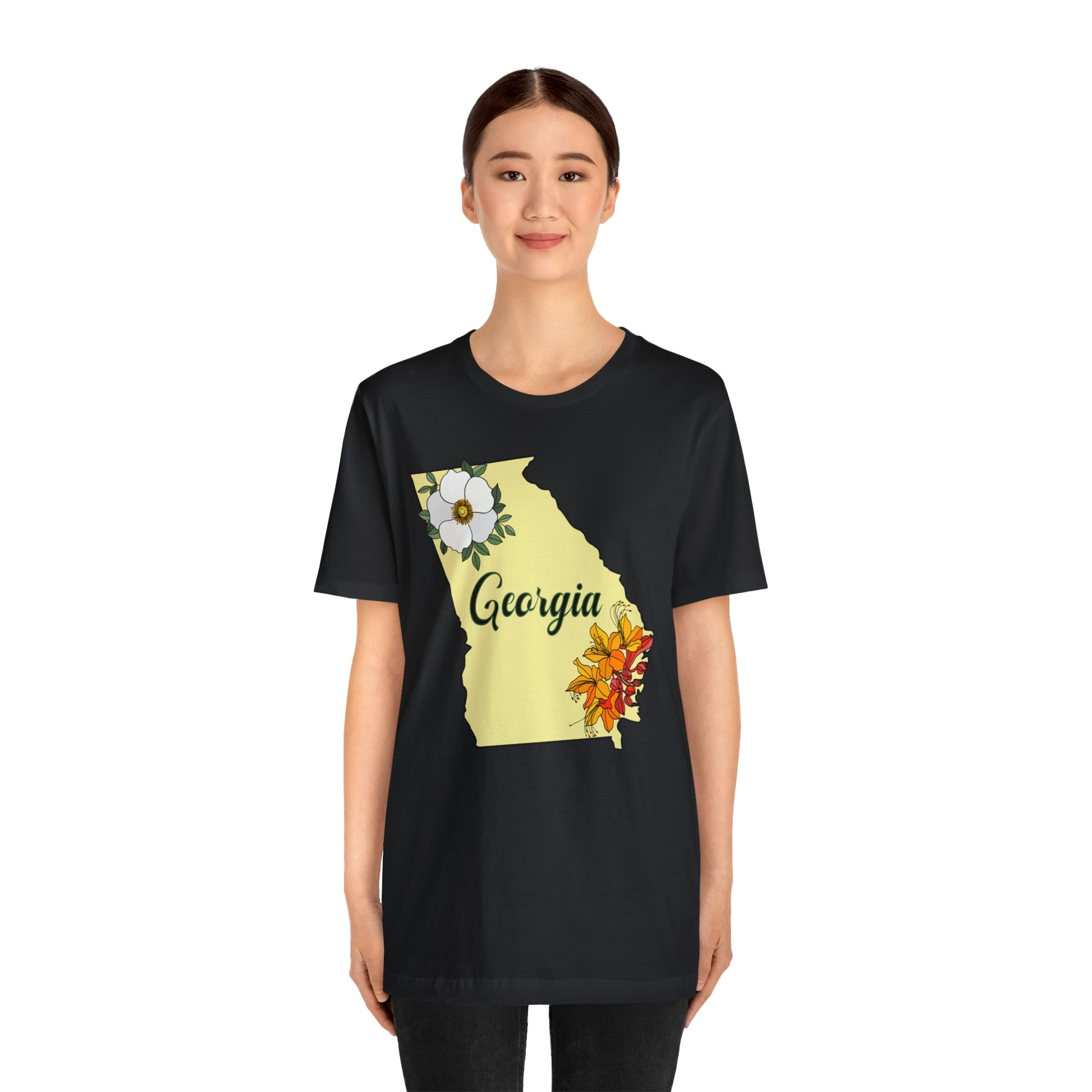 Georgia State Flower Short Sleeve T-shirt