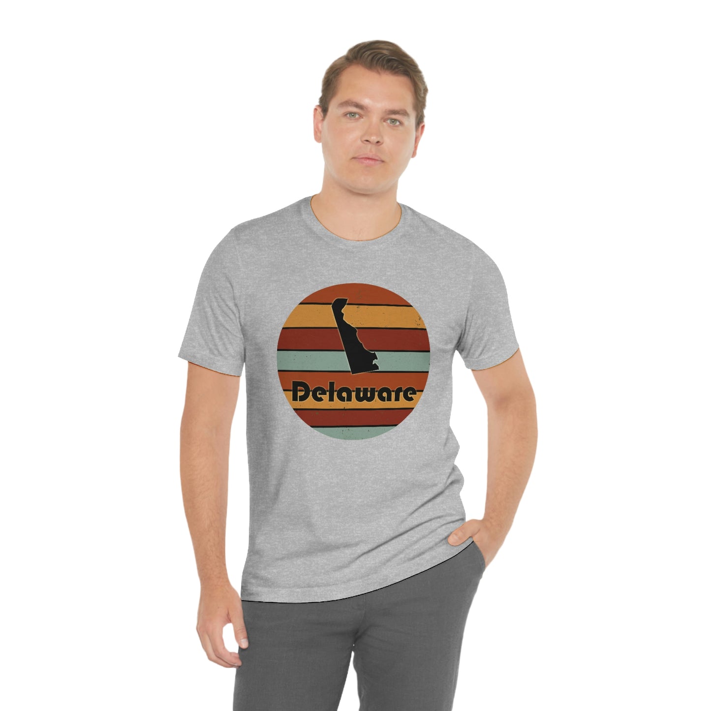 Delaware Retro Sunset Short Sleeve  T-shirt