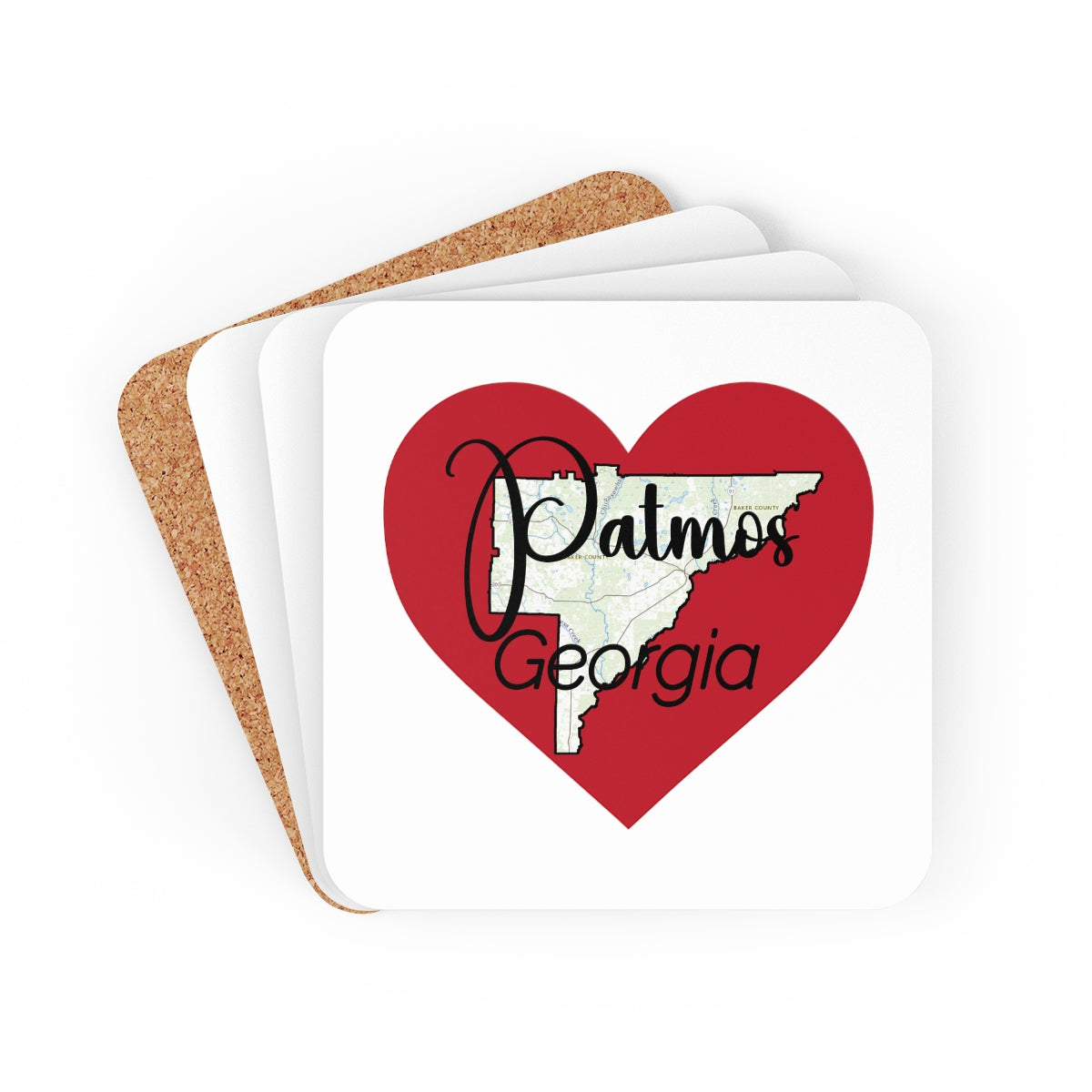 Patmos Georgia Corkwood Coaster Set