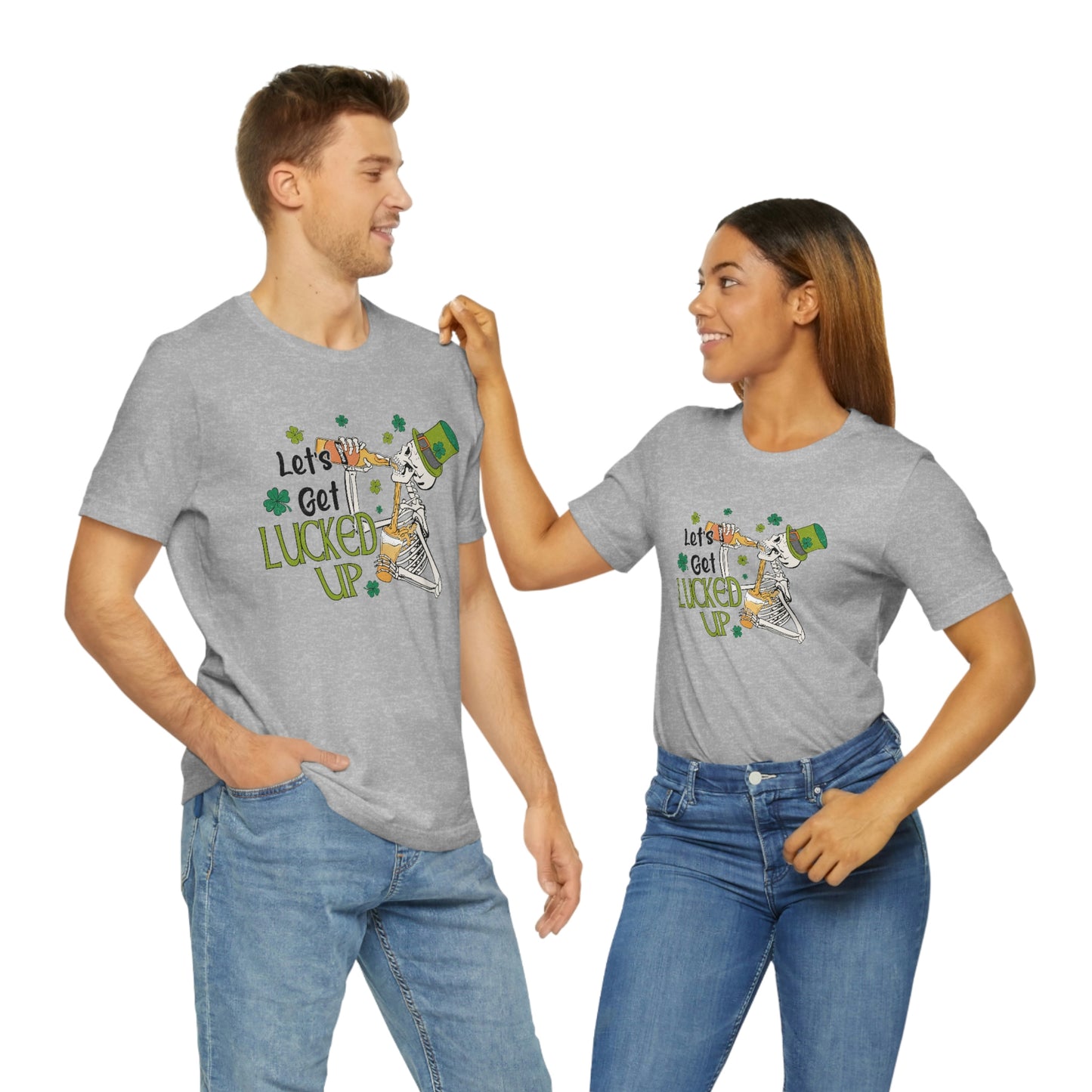 Let's Get Lucked Up St. Patrick's Day Unisex Jersey Short Sleeve Tee