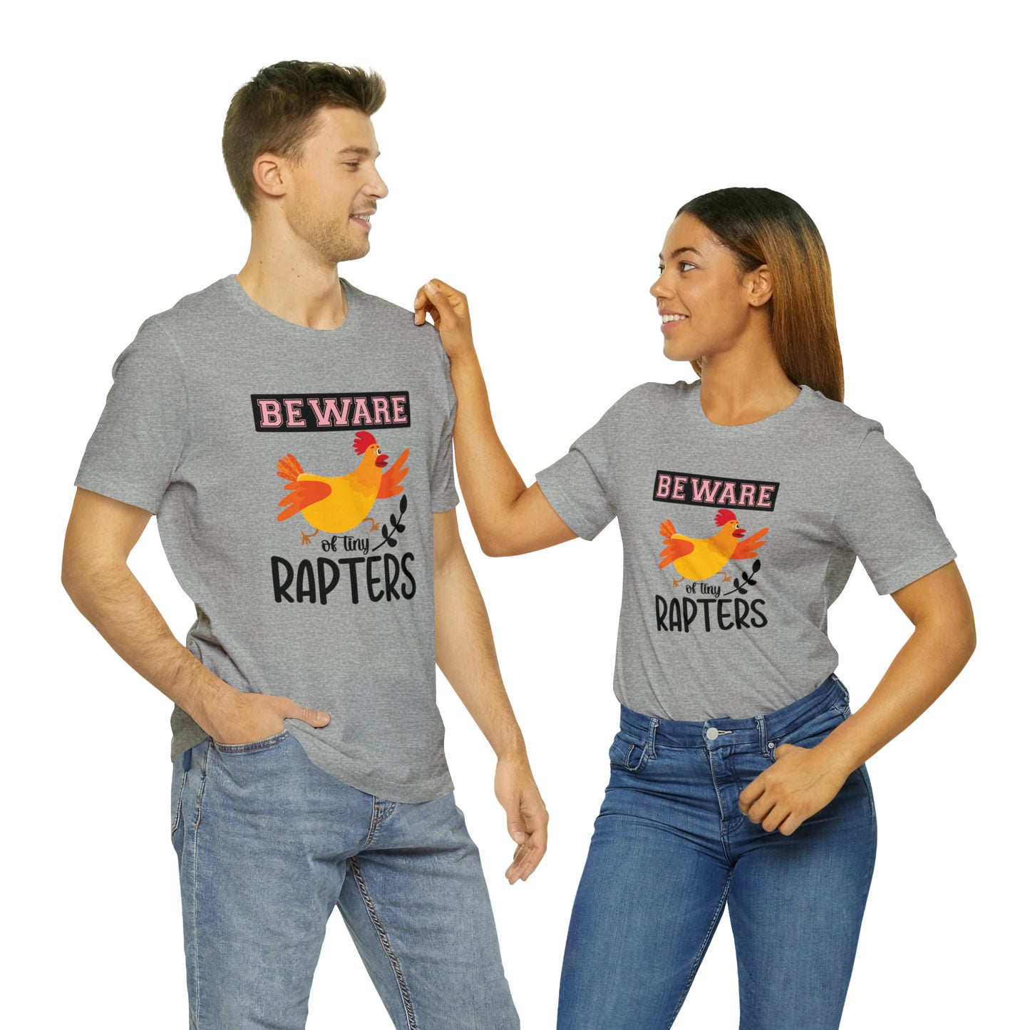 Beware of Tiny Raptors Short Sleeve Chicken T-shirt
