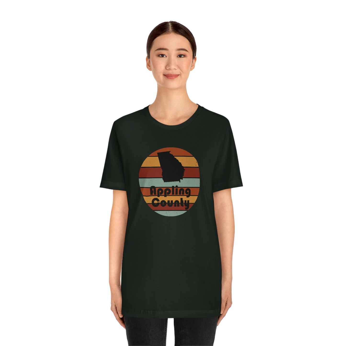 Appling County Georgia Retro Sunset Unisex Jersey Short Sleeve Tee Tshirt T-shirt