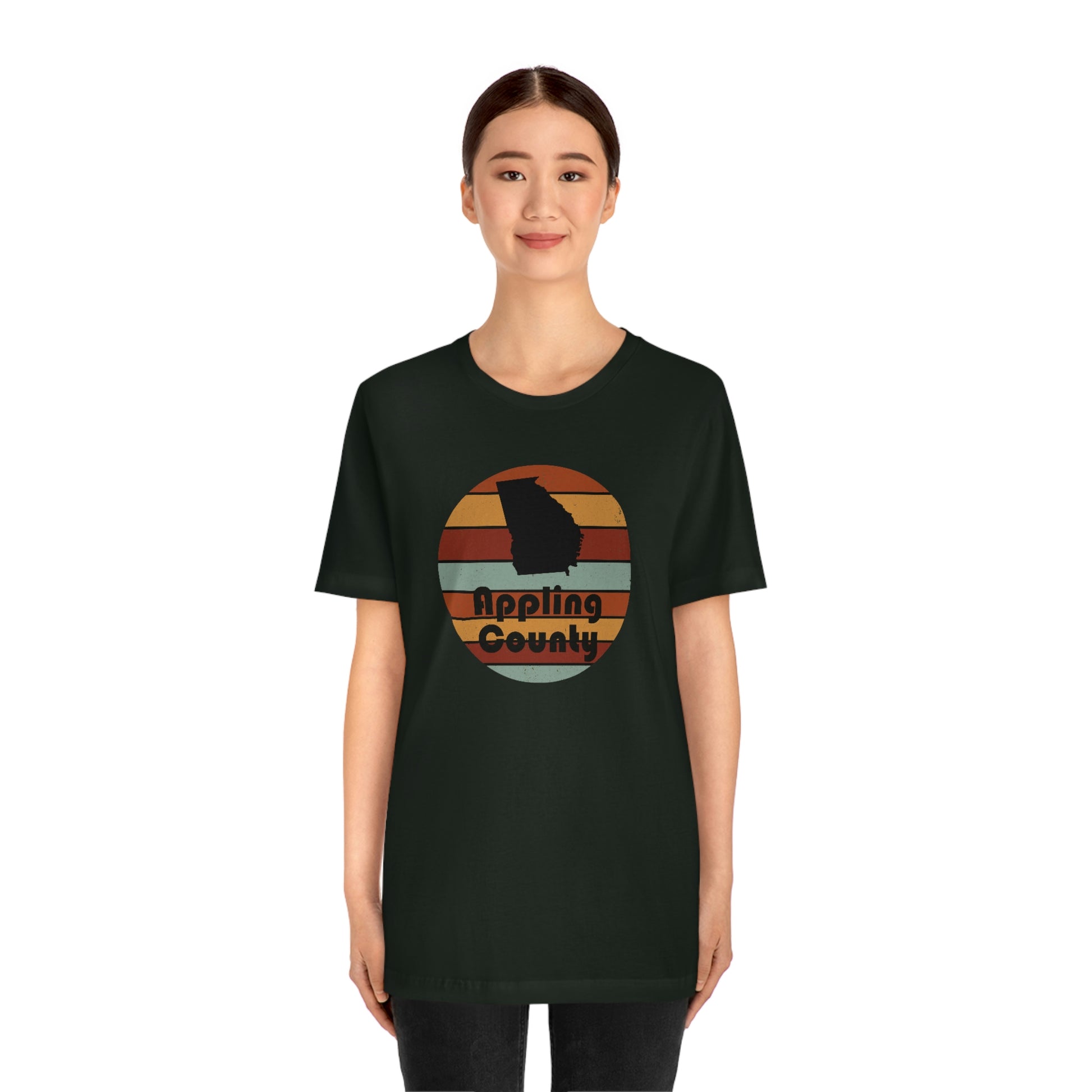 Appling County Georgia Retro Sunset Unisex Jersey Short Sleeve Tee Tshirt T-shirt