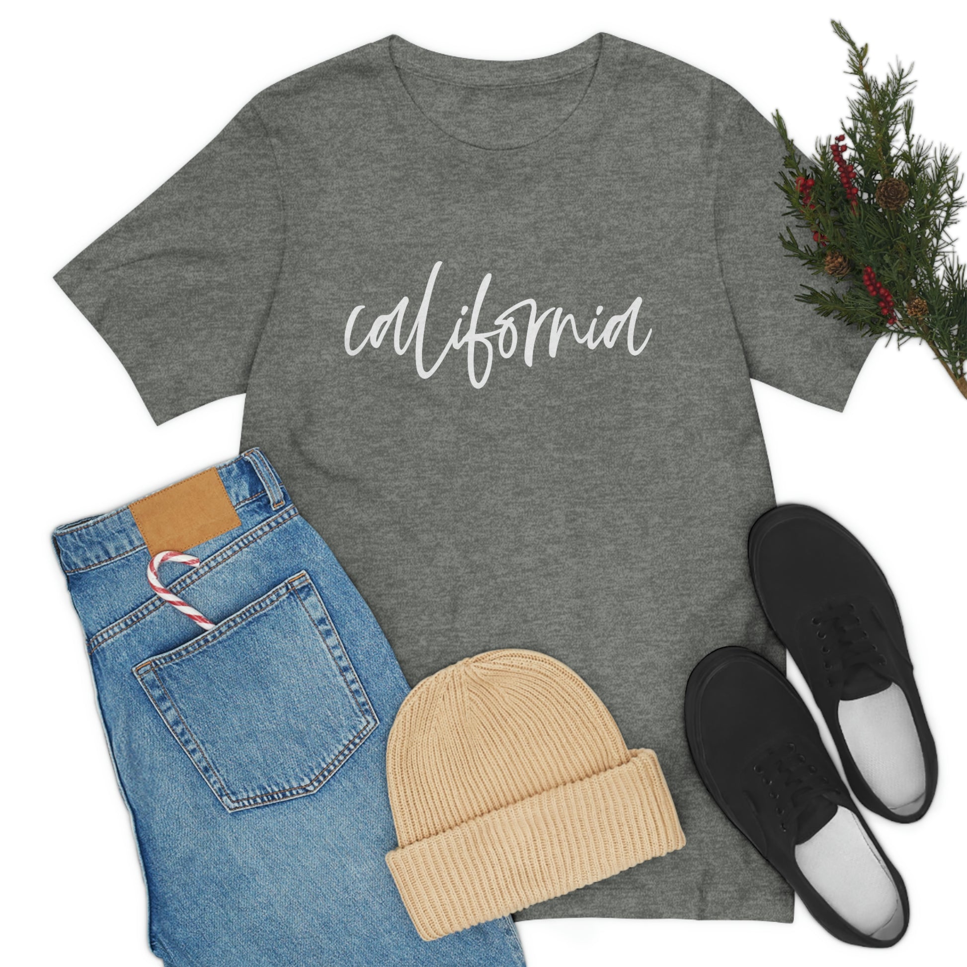 California Script Unisex Jersey Short Sleeve Tee Tshirt T-shirt