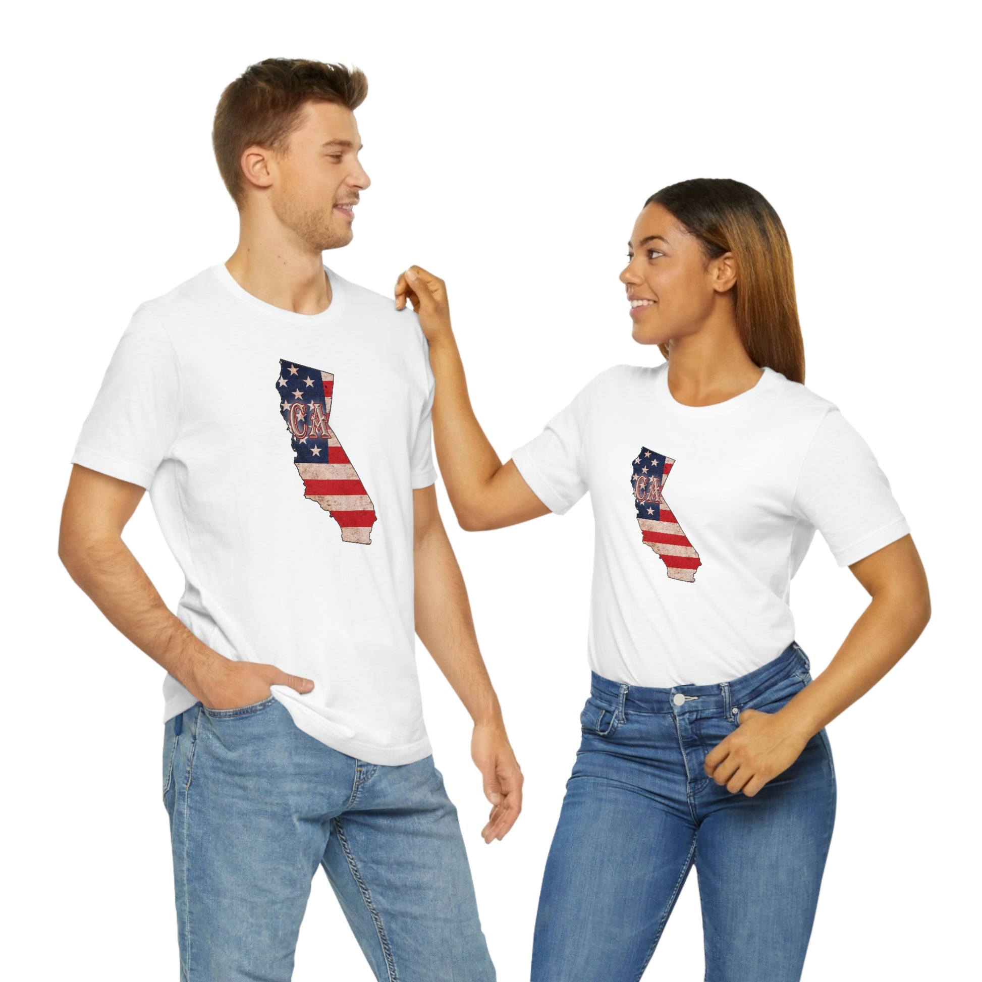 California US Flag Unisex Jersey Short Sleeve Tee Tshirt T-shirt