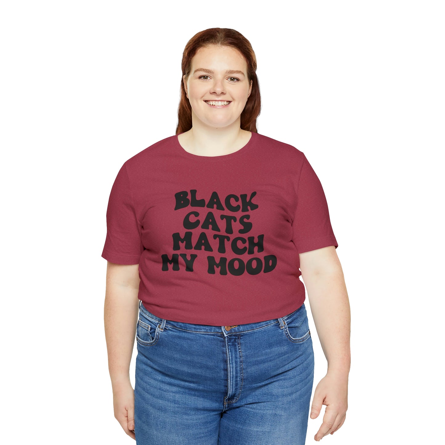 Black Cats Match My Mood Short Sleeve T-shirt