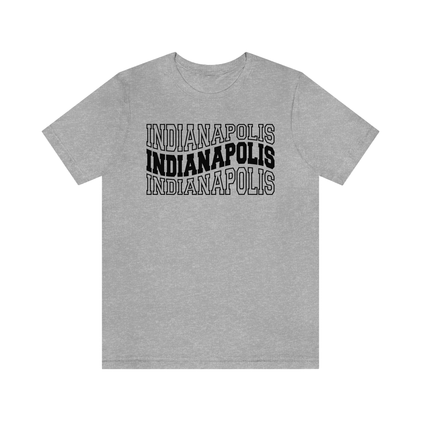 Indianapolis Varsity Letters Wavy Short Sleeve T-shirt