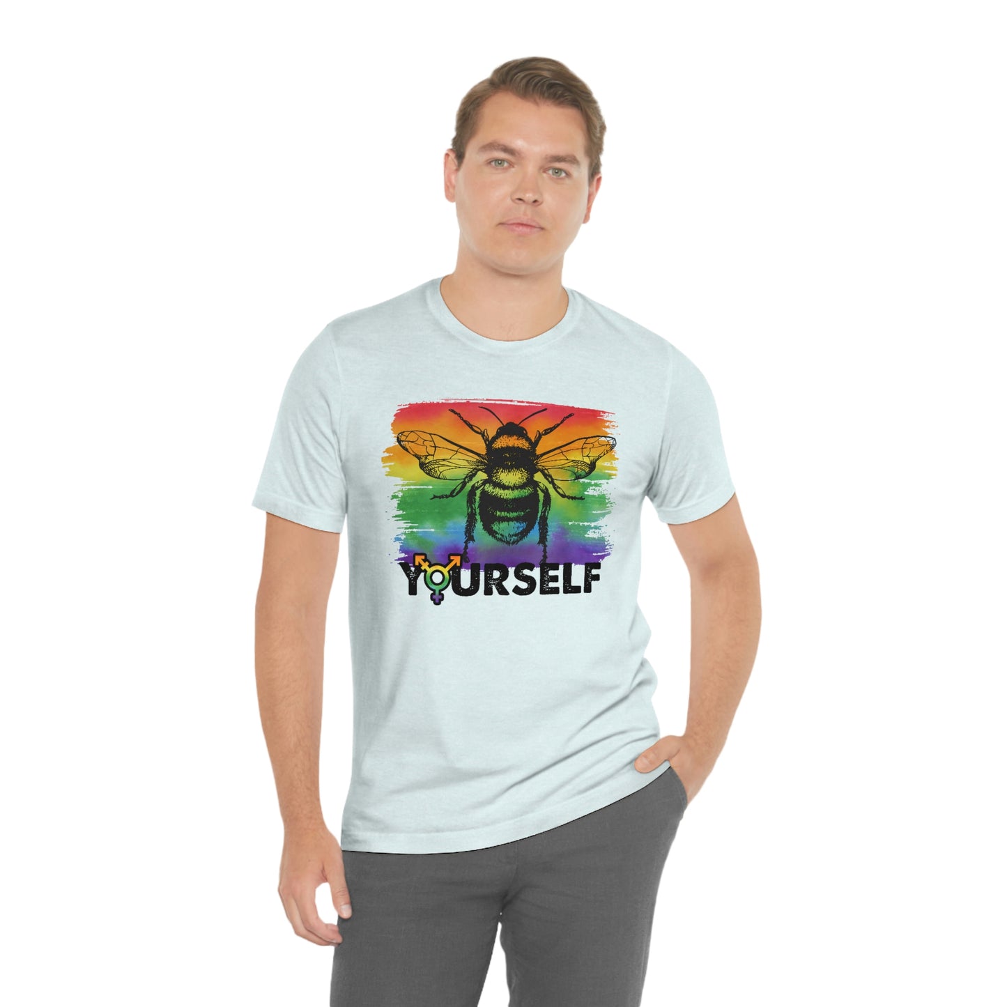 Bee Yourself LGBTQIA Print Unisex Jersey Short Sleeve Tee