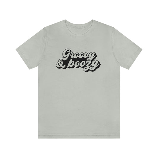 Groovy and Boozy Unisex Jersey Short Sleeve Tee