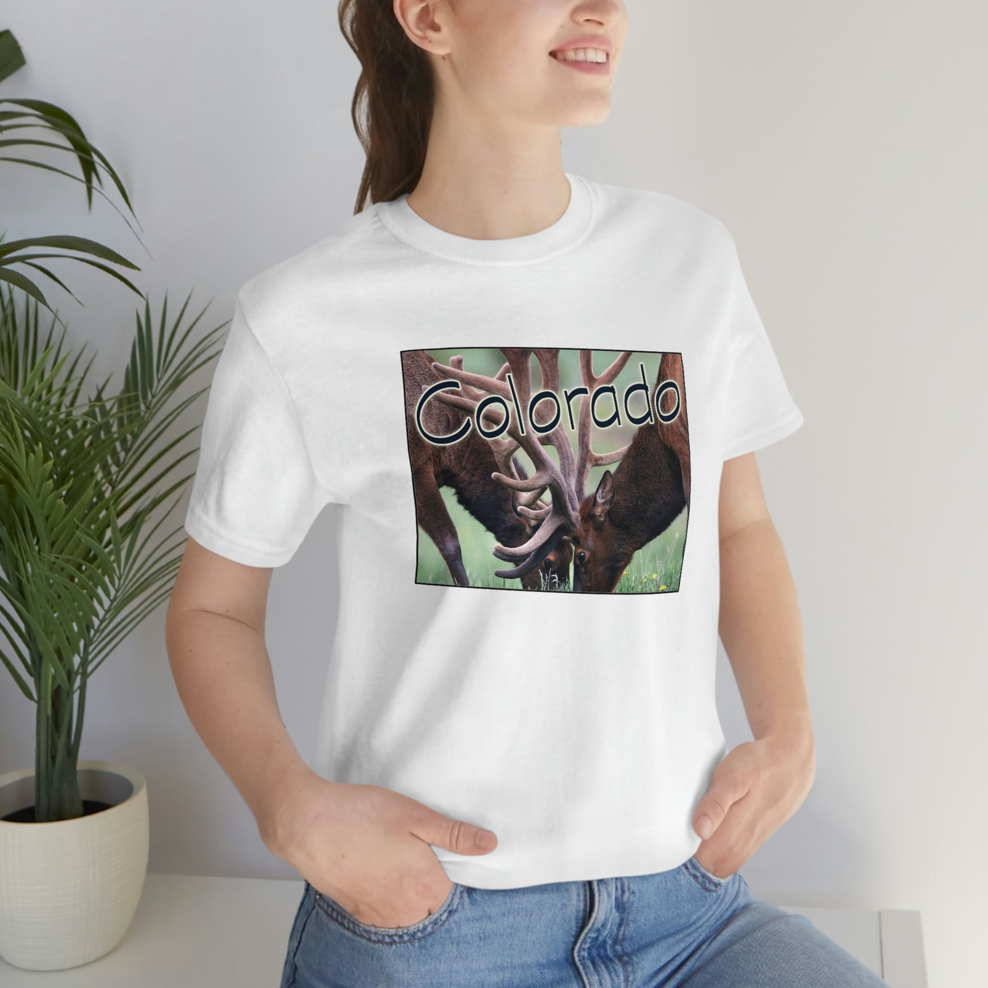 Colorado Elk Unisex Jersey Short Sleeve Tee Tshirt T-shirt
