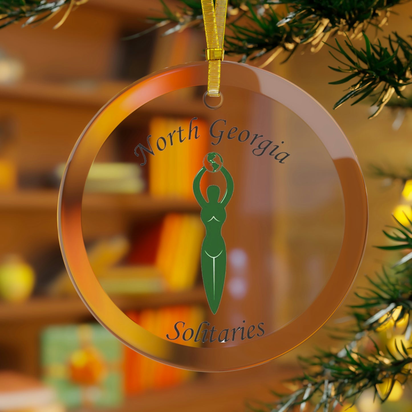 North Georgia Solitaries Glass Ornament