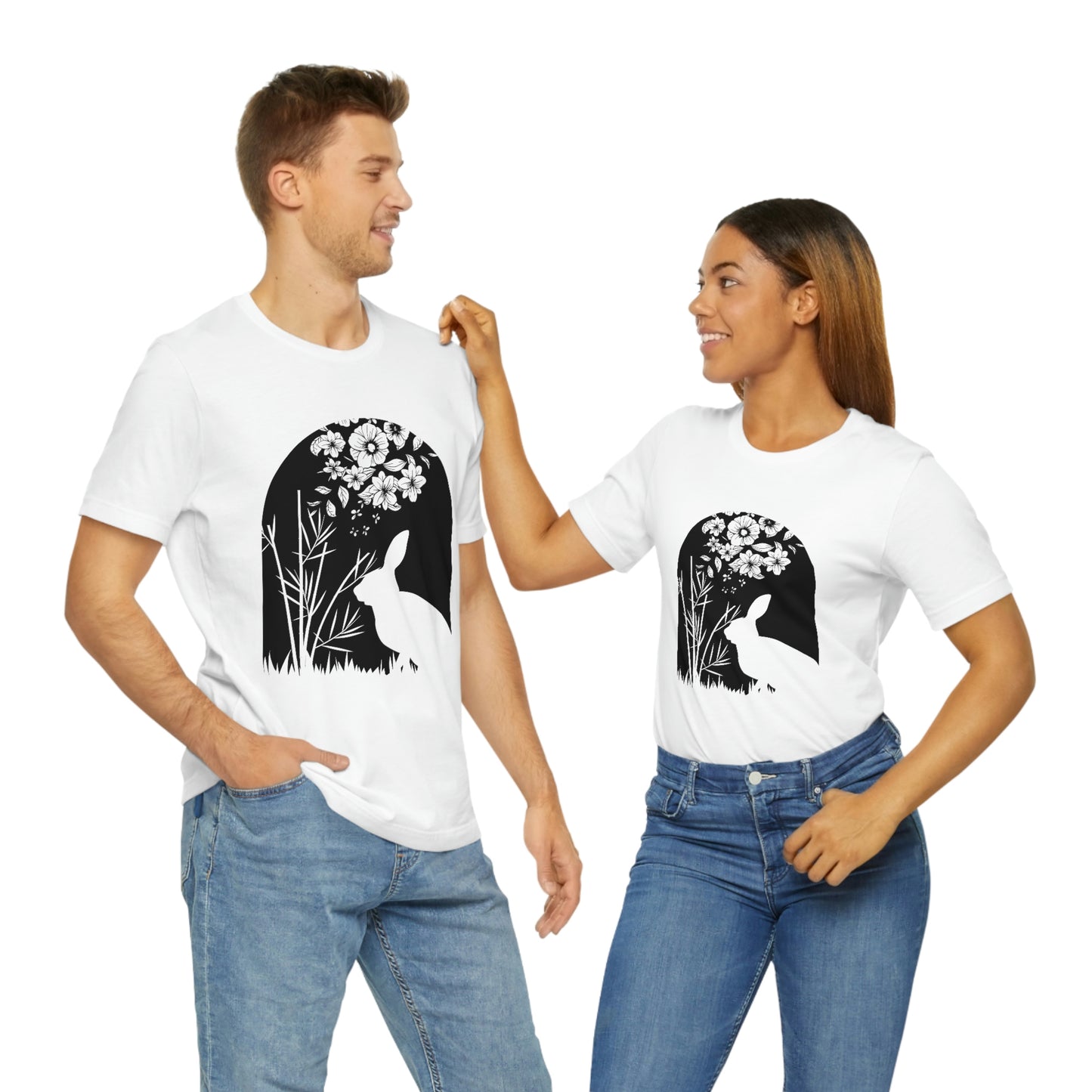 Bunny silhouette scene tshirt tee t-shirt