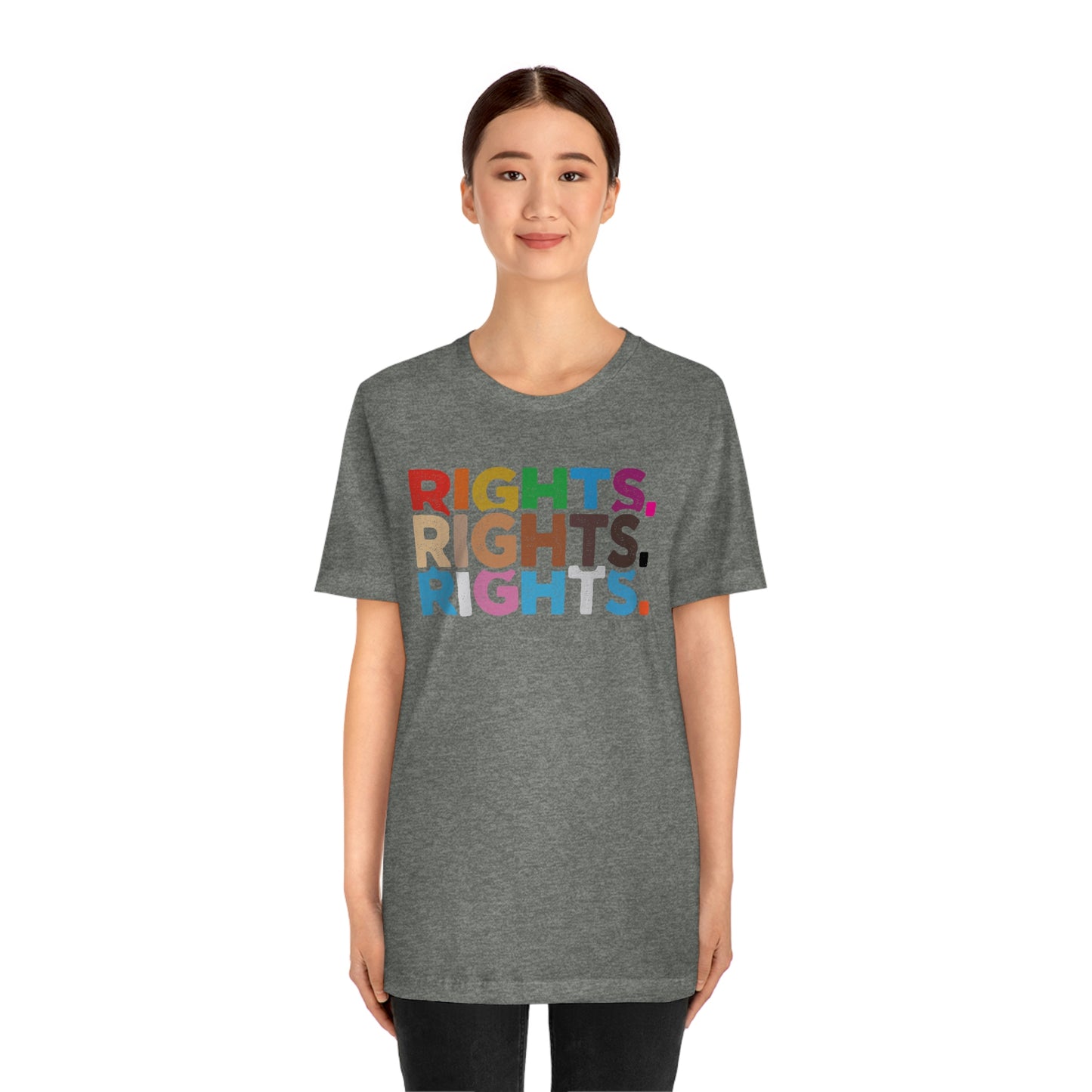 Rights. Rights. Rights. LGBTQIA Unisex Jersey Short Sleeve Tee