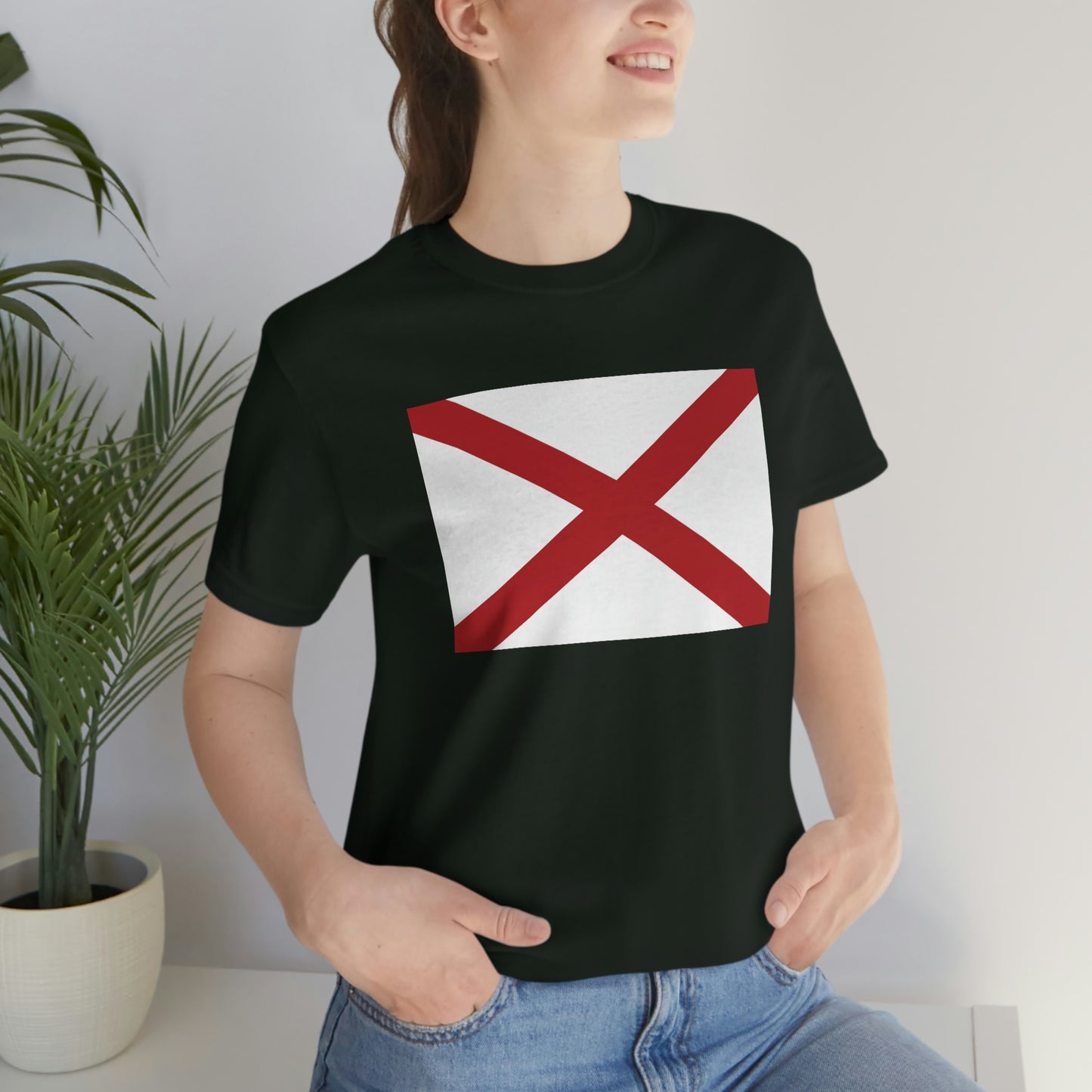 Alabama Flag Unisex Jersey Short Sleeve T-shirt
